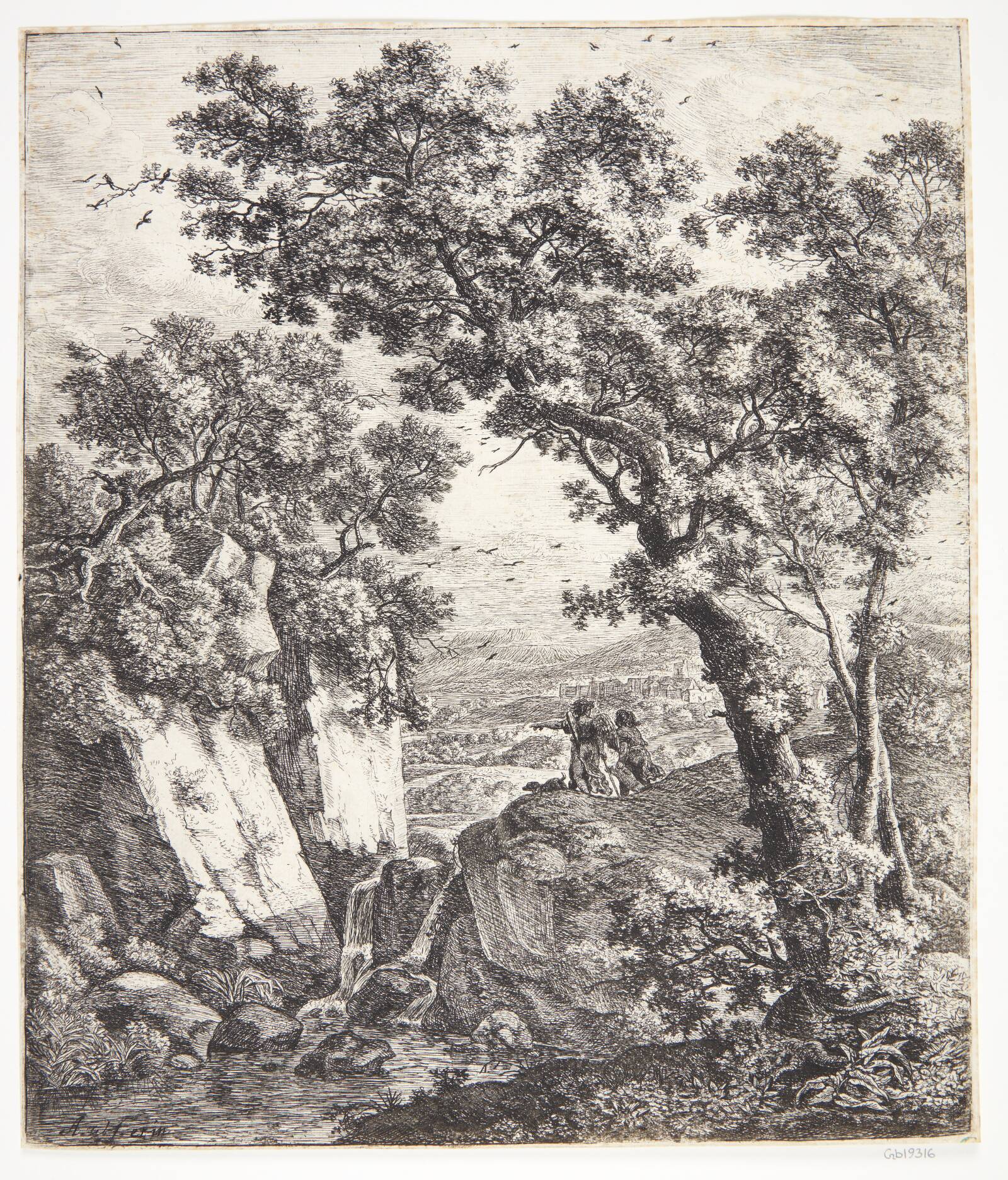 Tobias og englen, Anthonie Waterloo, 1610-1690