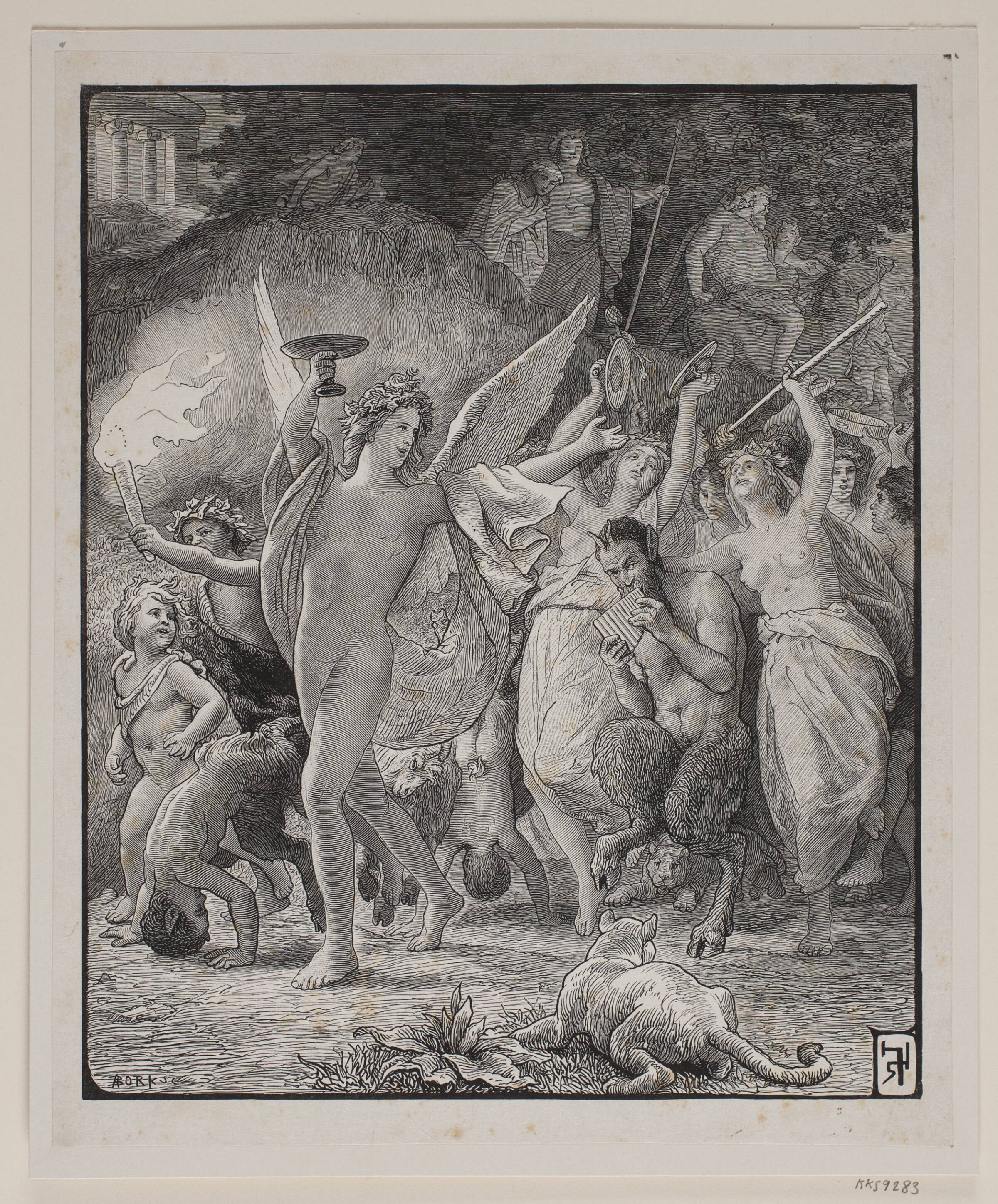Amor hos Bacchus, André Bork, 1888