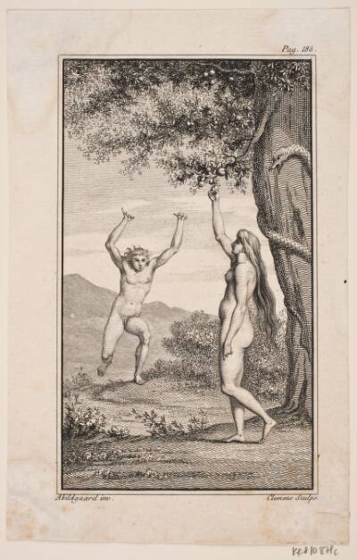 Illustration til Johannes Ewalds "Adam og Eva" III