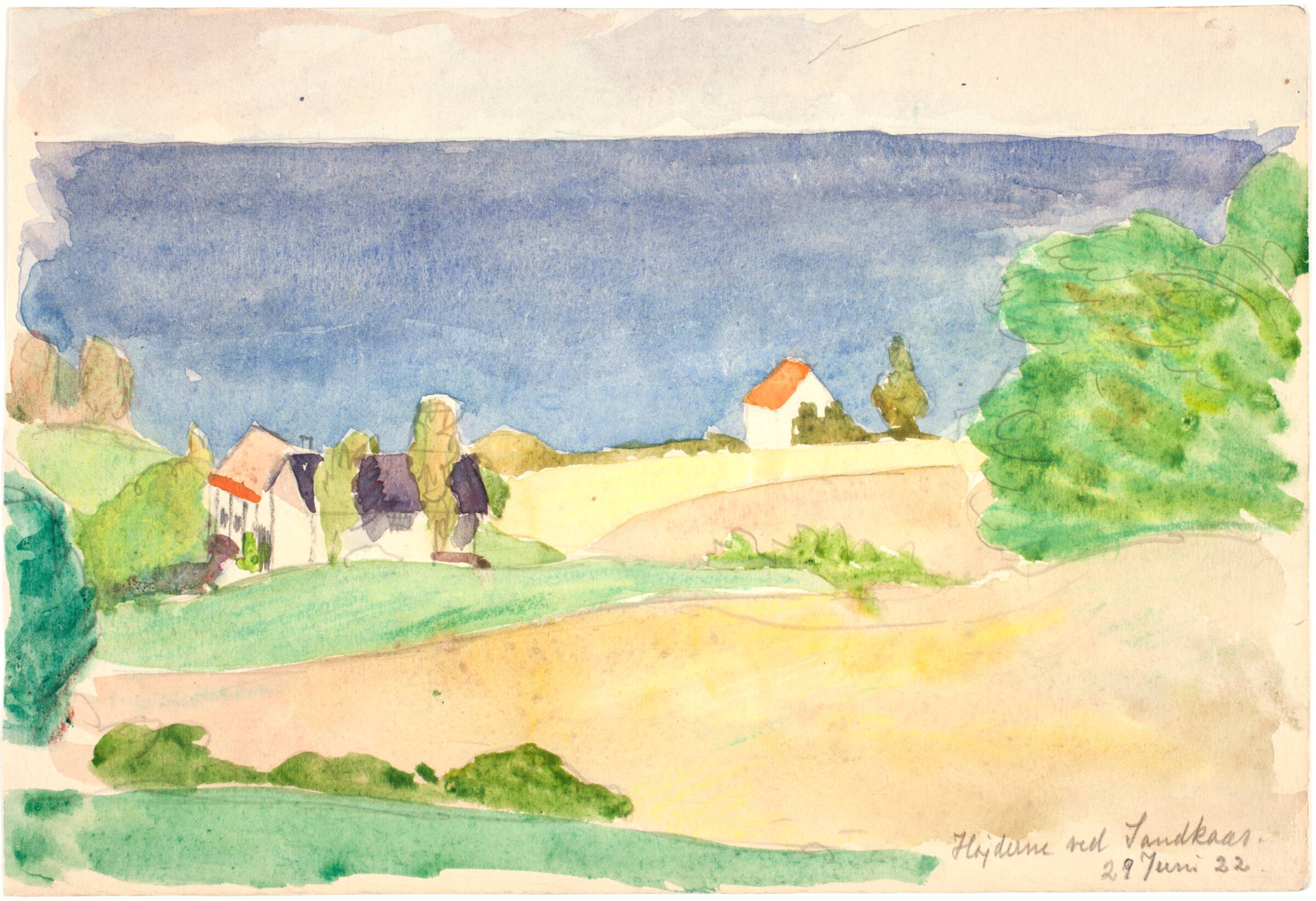 Højderne ved Sandkaas, Olaf Rude, 1922