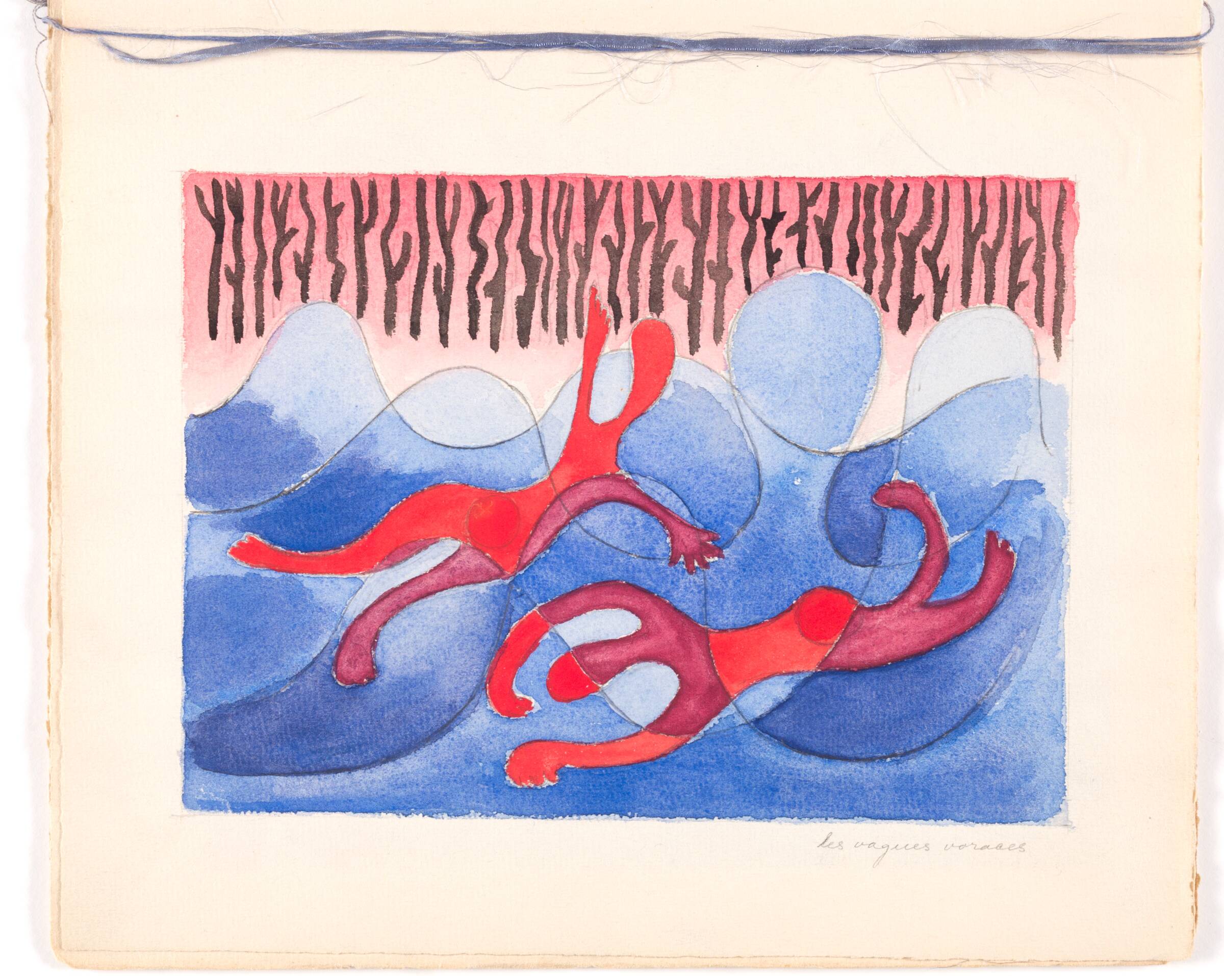 les cabines de (carolles-plage). Trau [Truc?] sur mer, Rita Kernn-Larsen, 1934