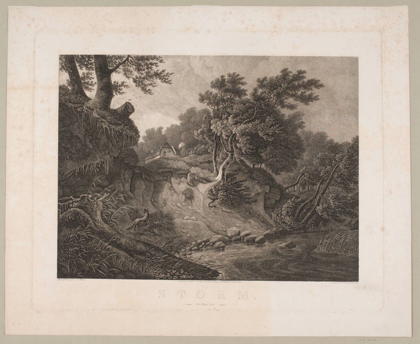 Storm ved Køge Å, Søren Henrik Petersen, 1829