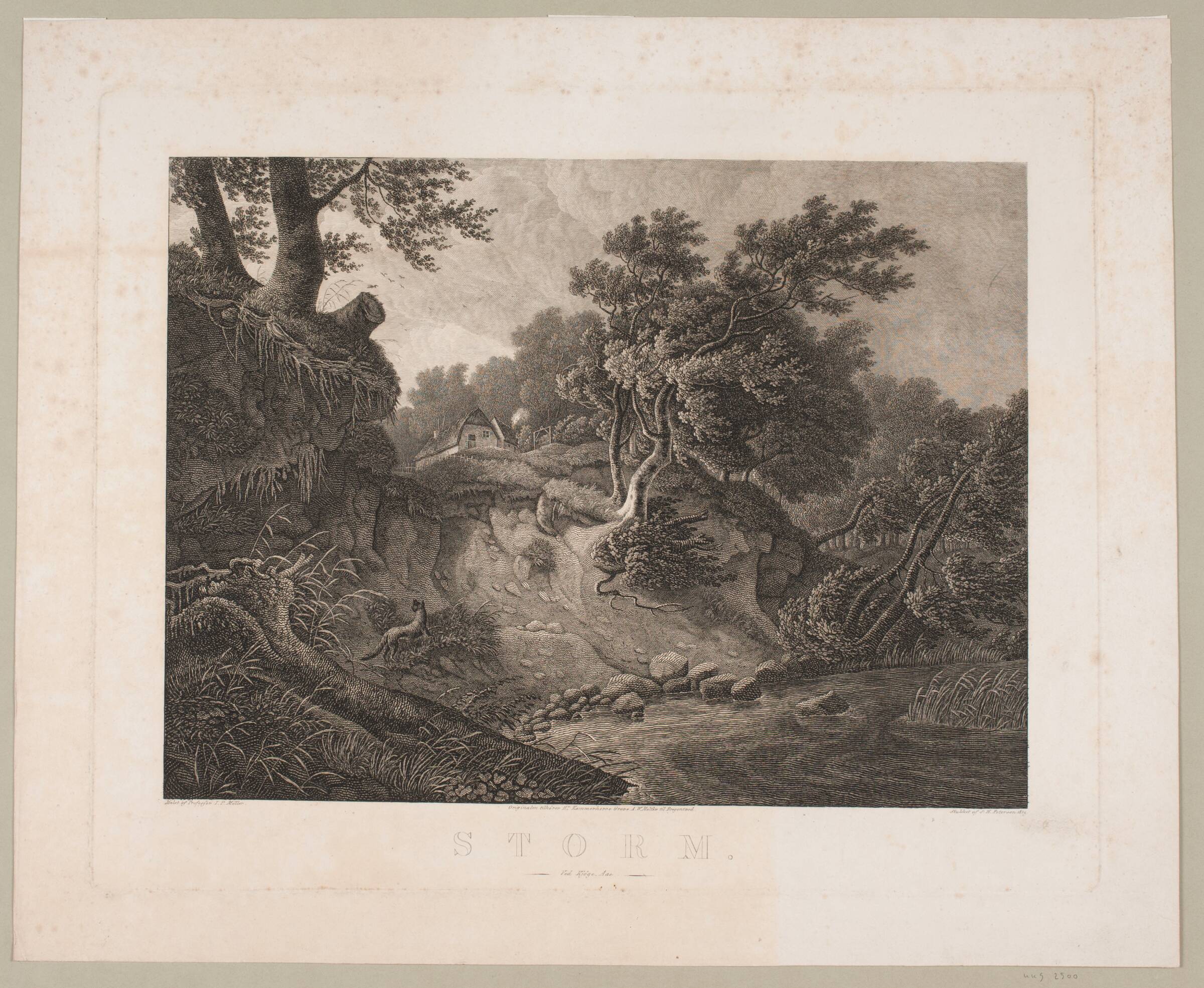 Storm ved Køge Å, Søren Henrik Petersen, 1829