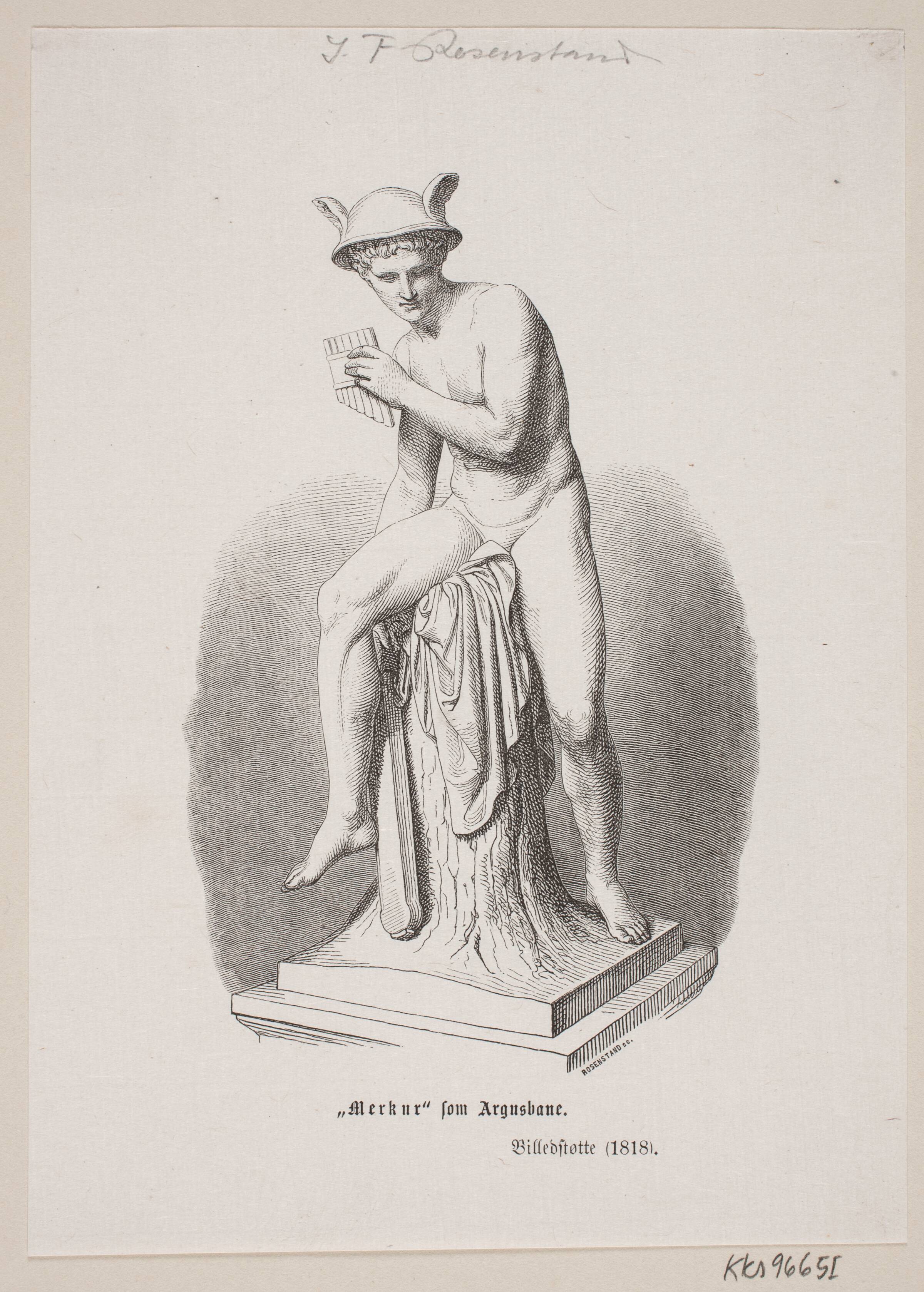 Merkur som Argusbane, Johan Frederik Rosenstand, 1820-1887