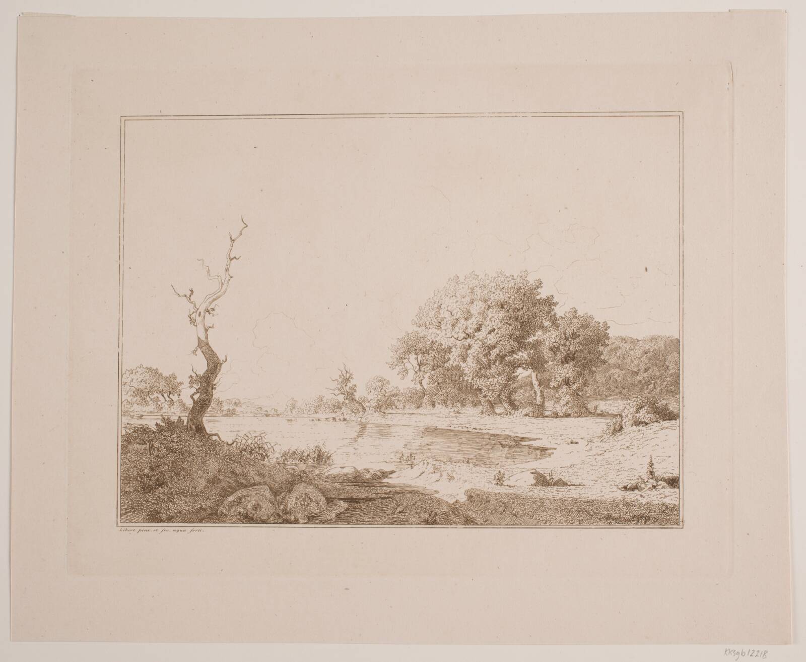 Landskab, by Georg Emil Libert, 1841