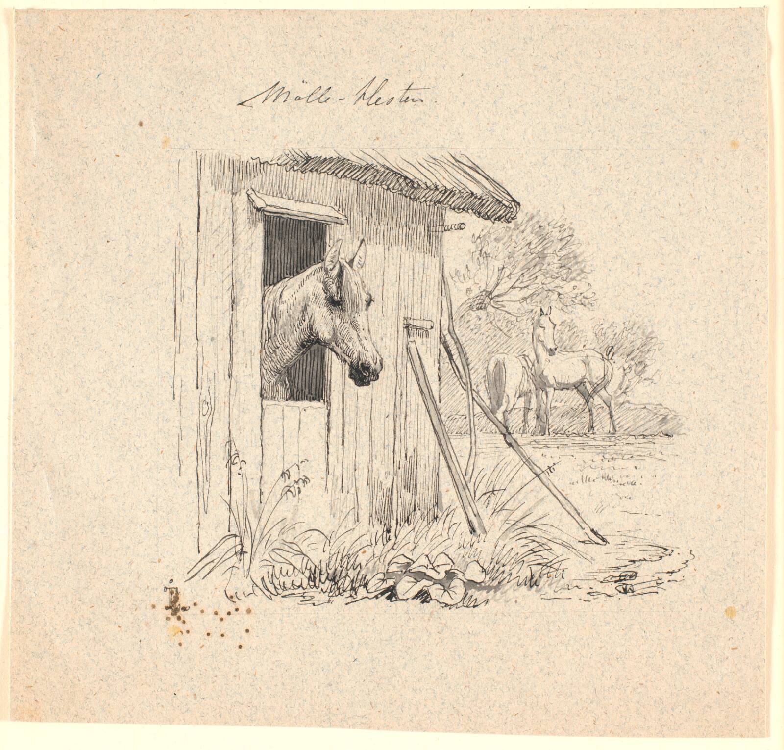 Møllehesten, Johan Thomas Lundbye, 1843