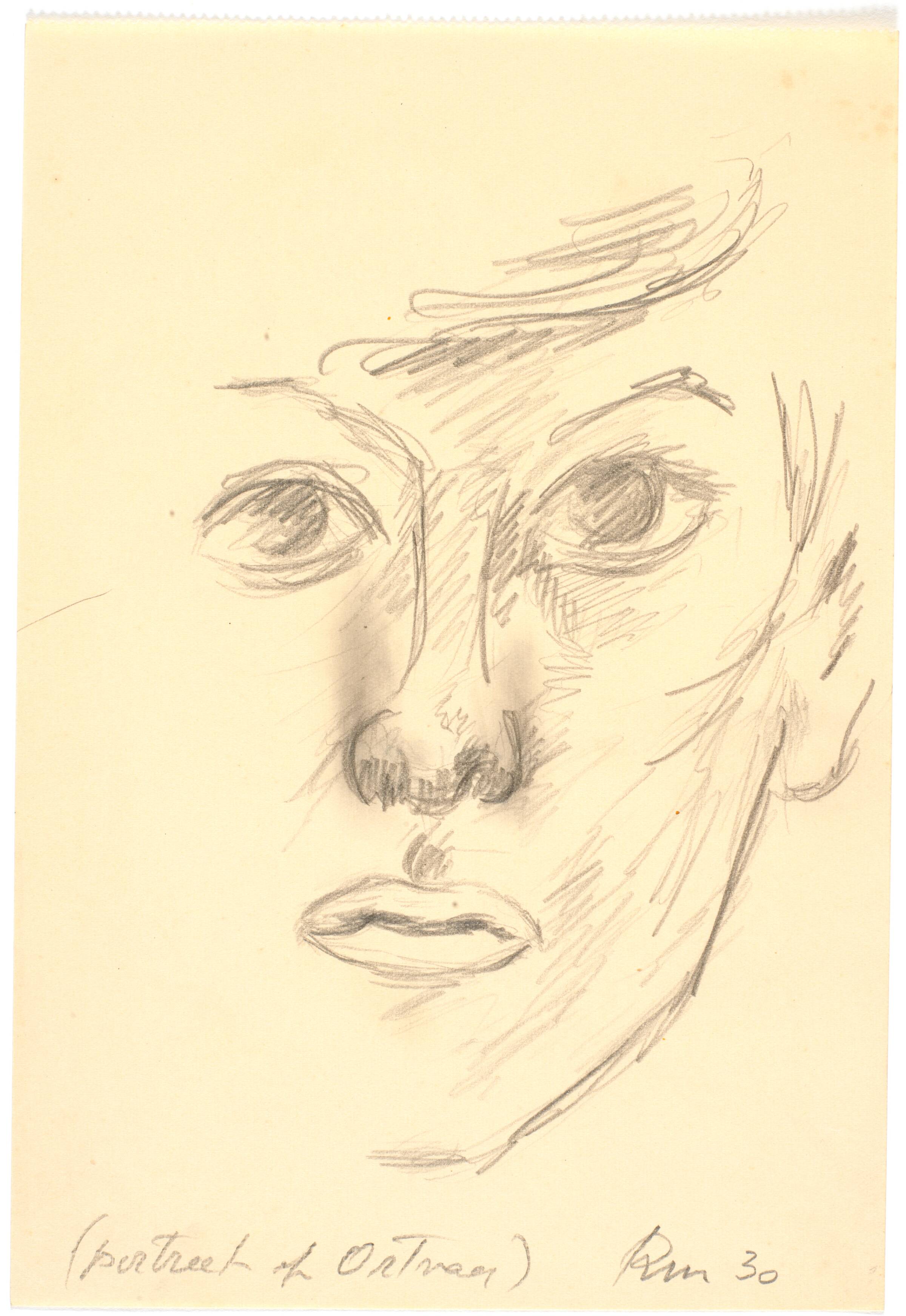Portræt af kunstnerens fætter, den senere maler Erik Ortvad, Richard Mortensen, 1929-1931