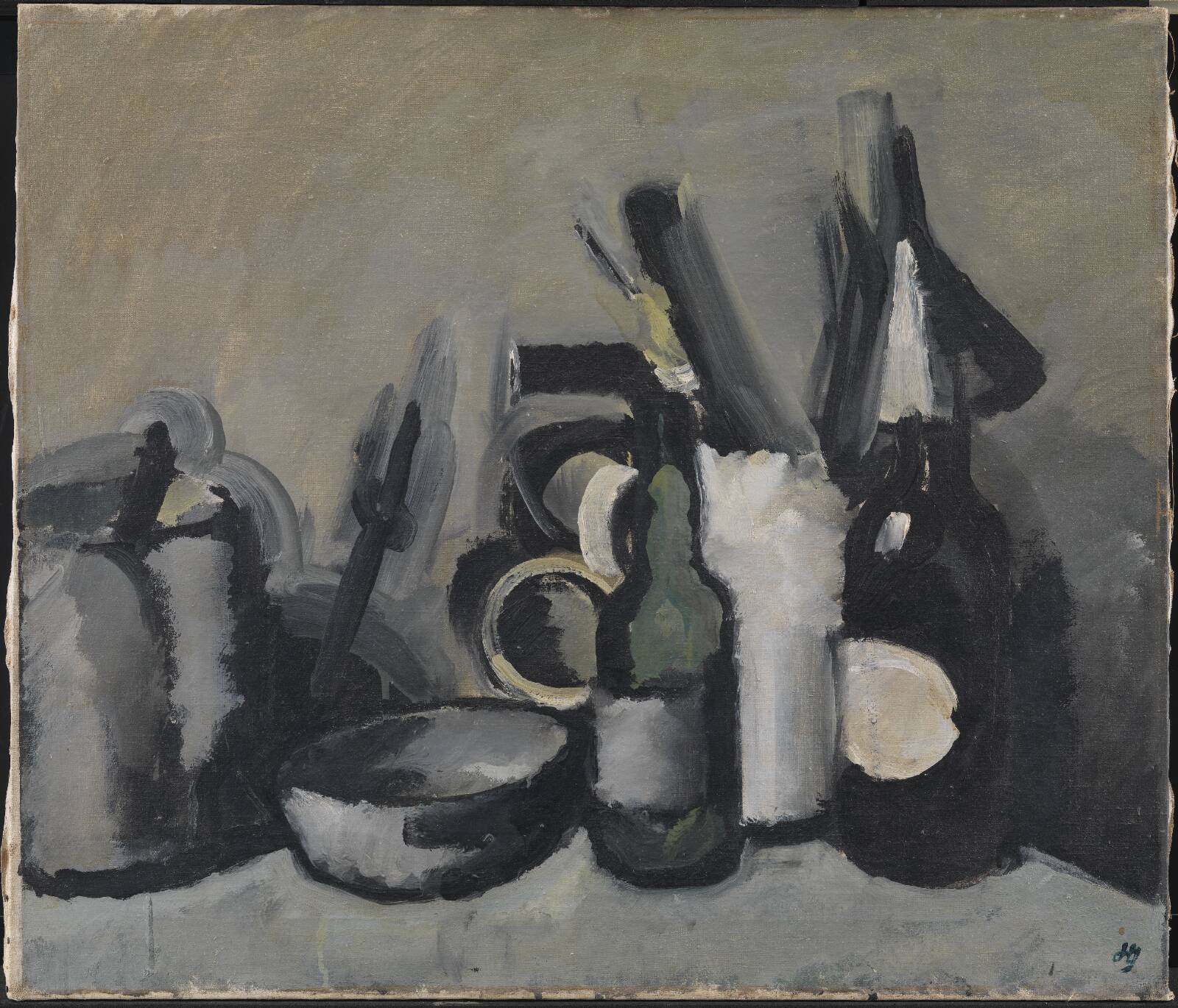 Still Life with Bottle, by Harald Giersing, 1923