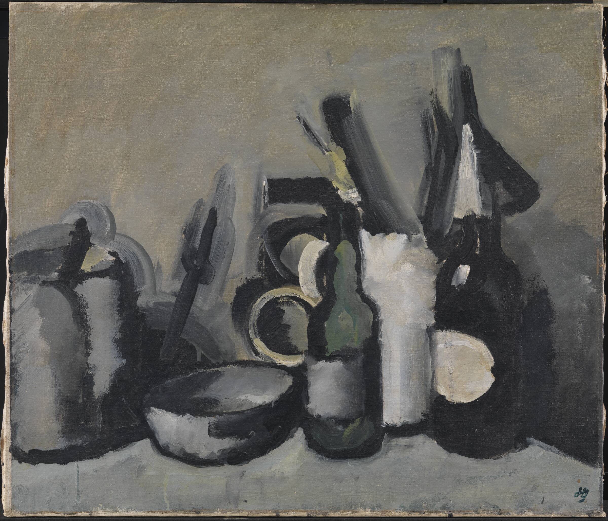 Opstilling med flaske, Харальд Гирсинг, 1923