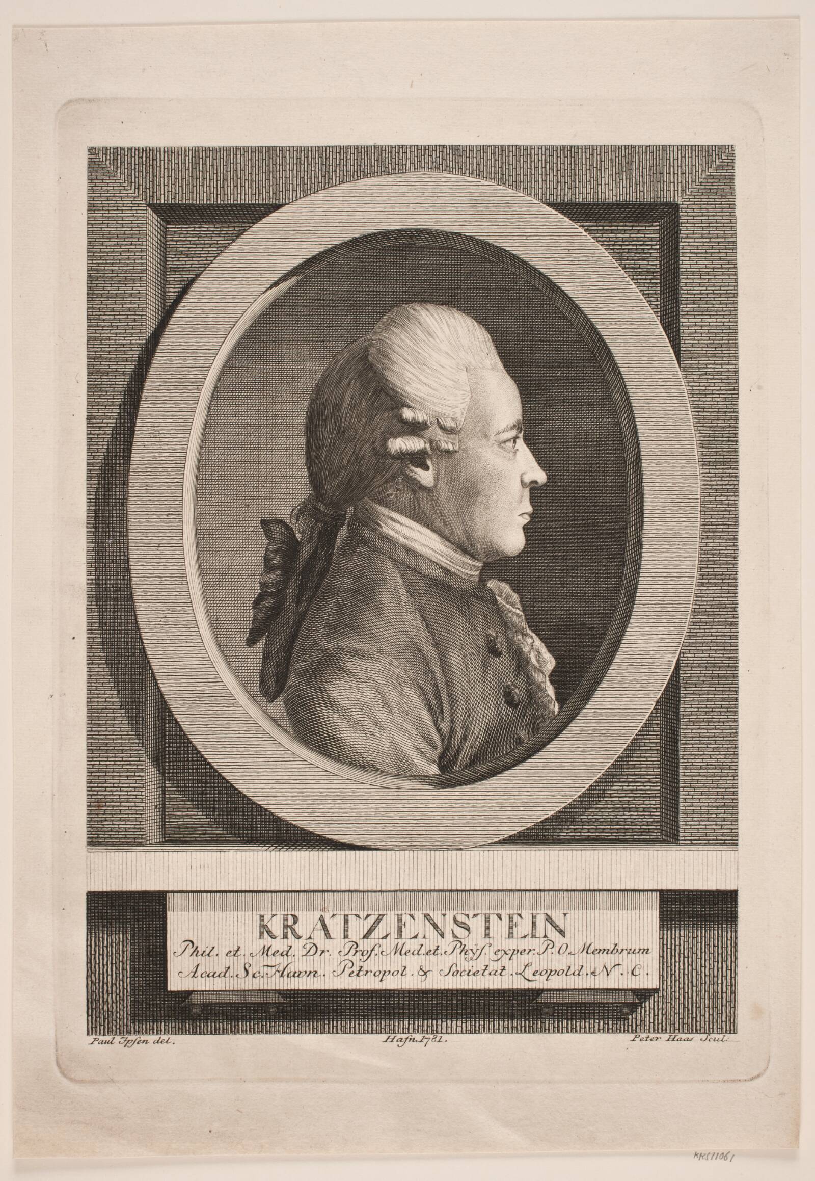 C. G. Kratzenstein, Peter Haas, 1781