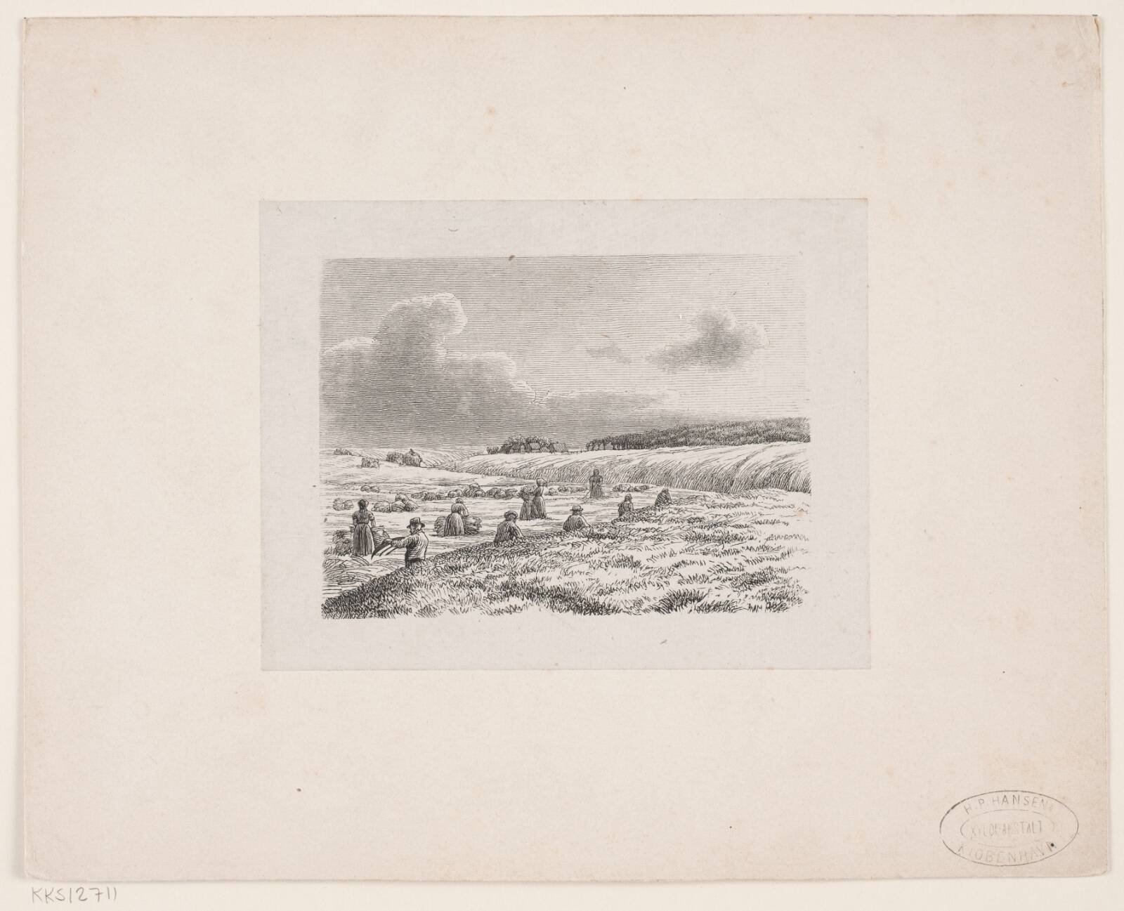 Høstfolk i Arbejde, H.P. Hansen, 1829-1899