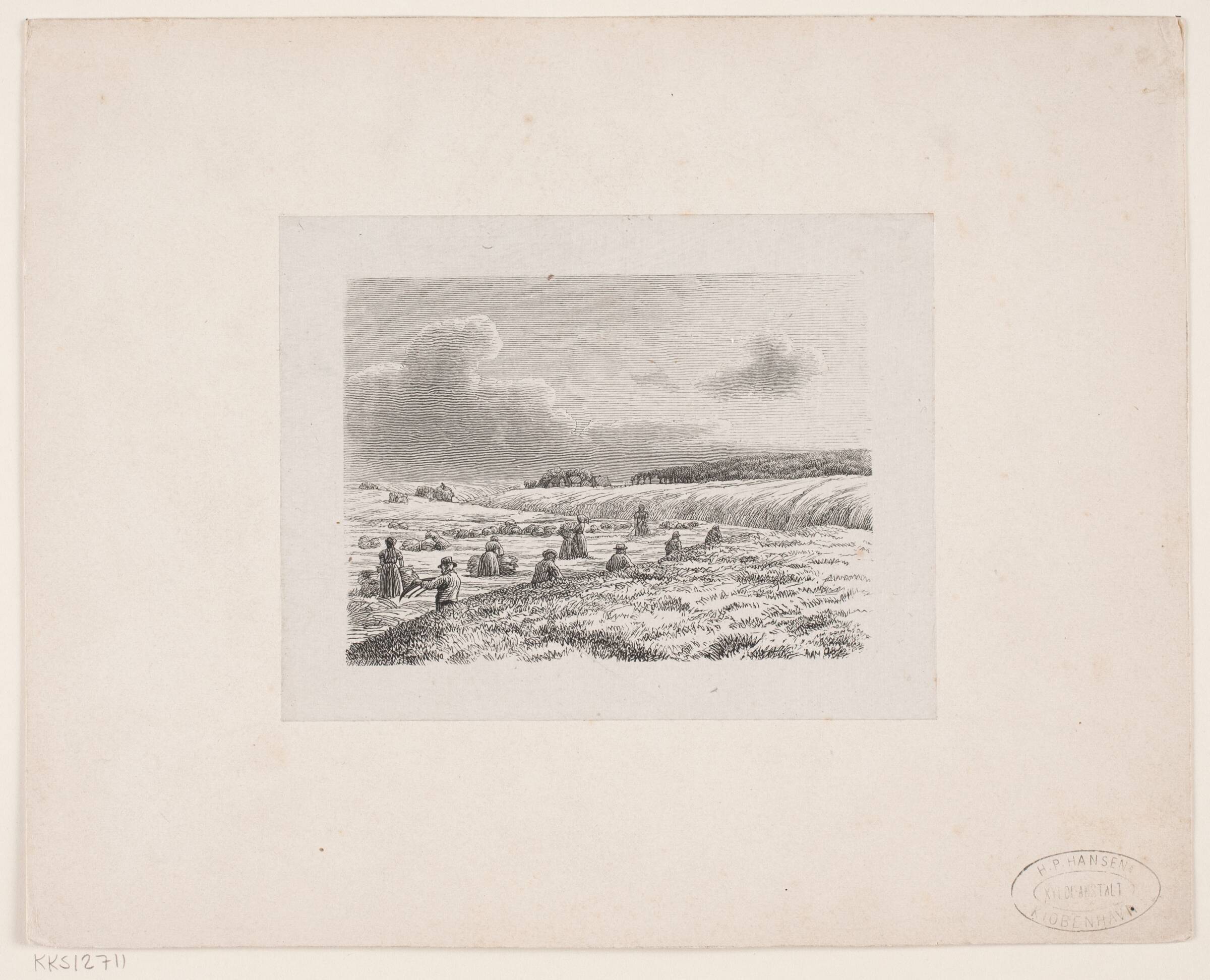 Høstfolk i Arbejde, H.P. Hansen, 1829-1899