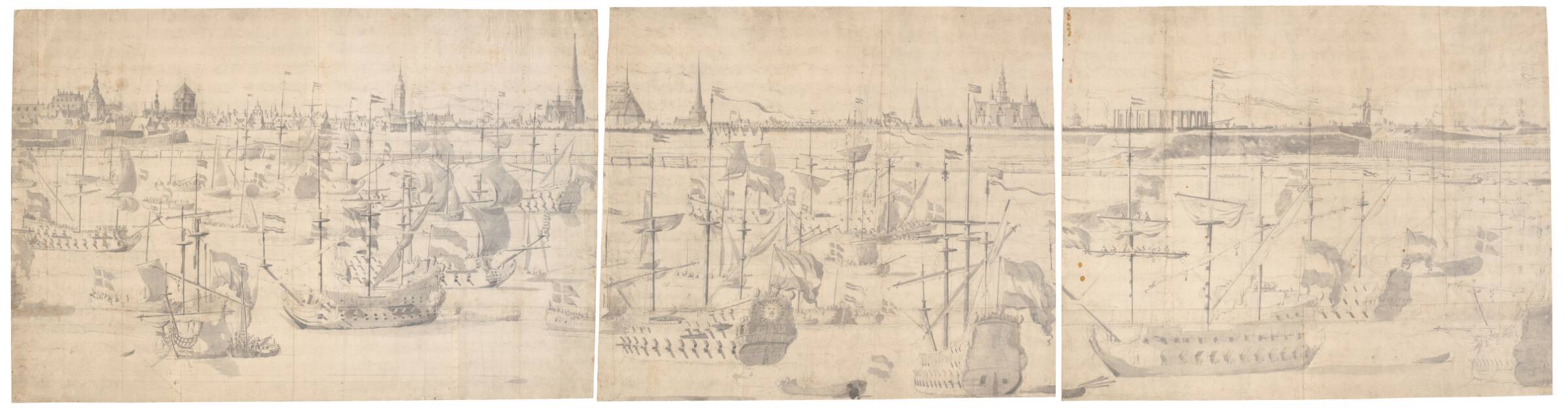 Den hollandske flåde på Københavns Red 1658, Willem I van de Velde, 1658