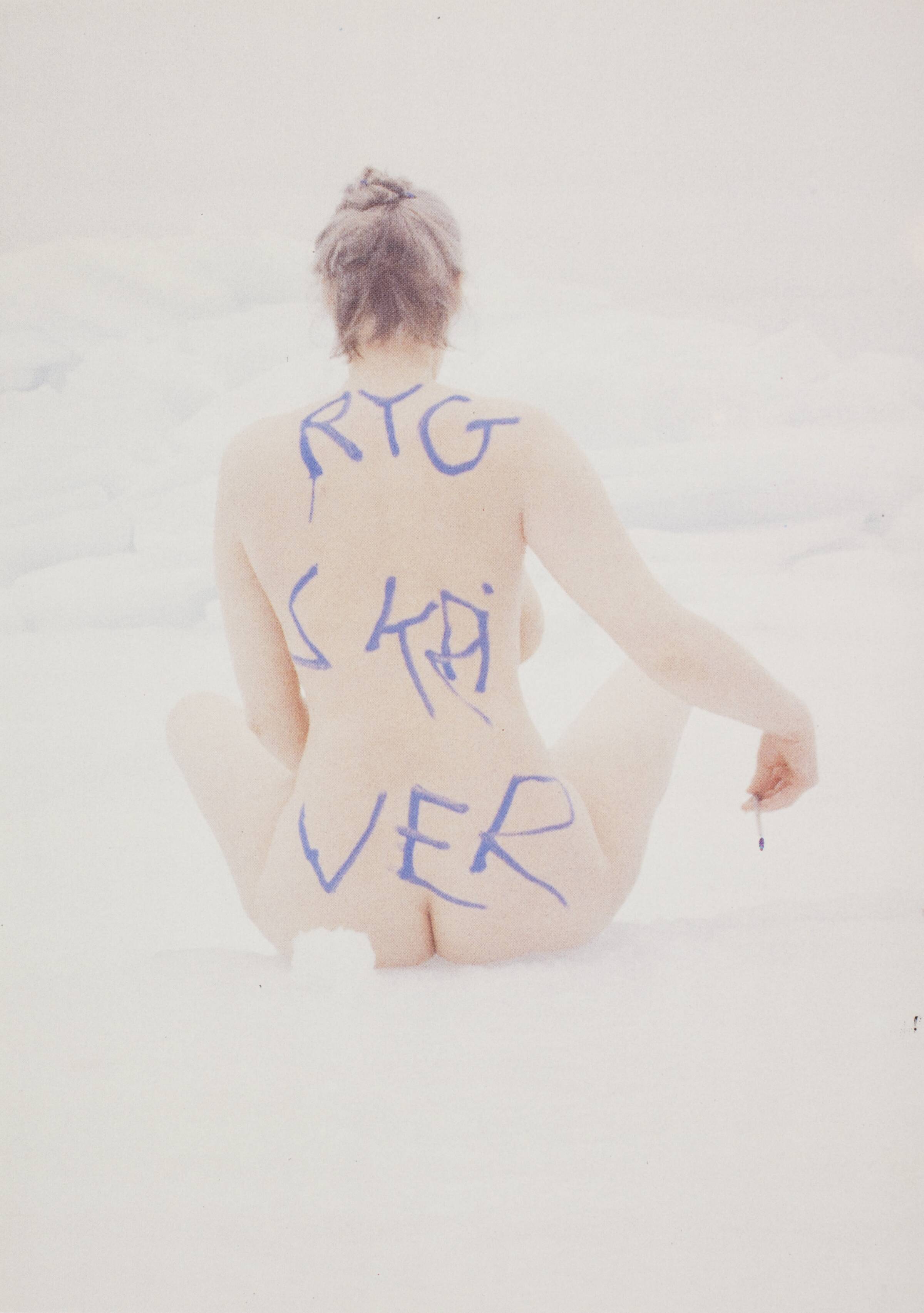 "Rygskriver", Kirsten Justesen, 1989