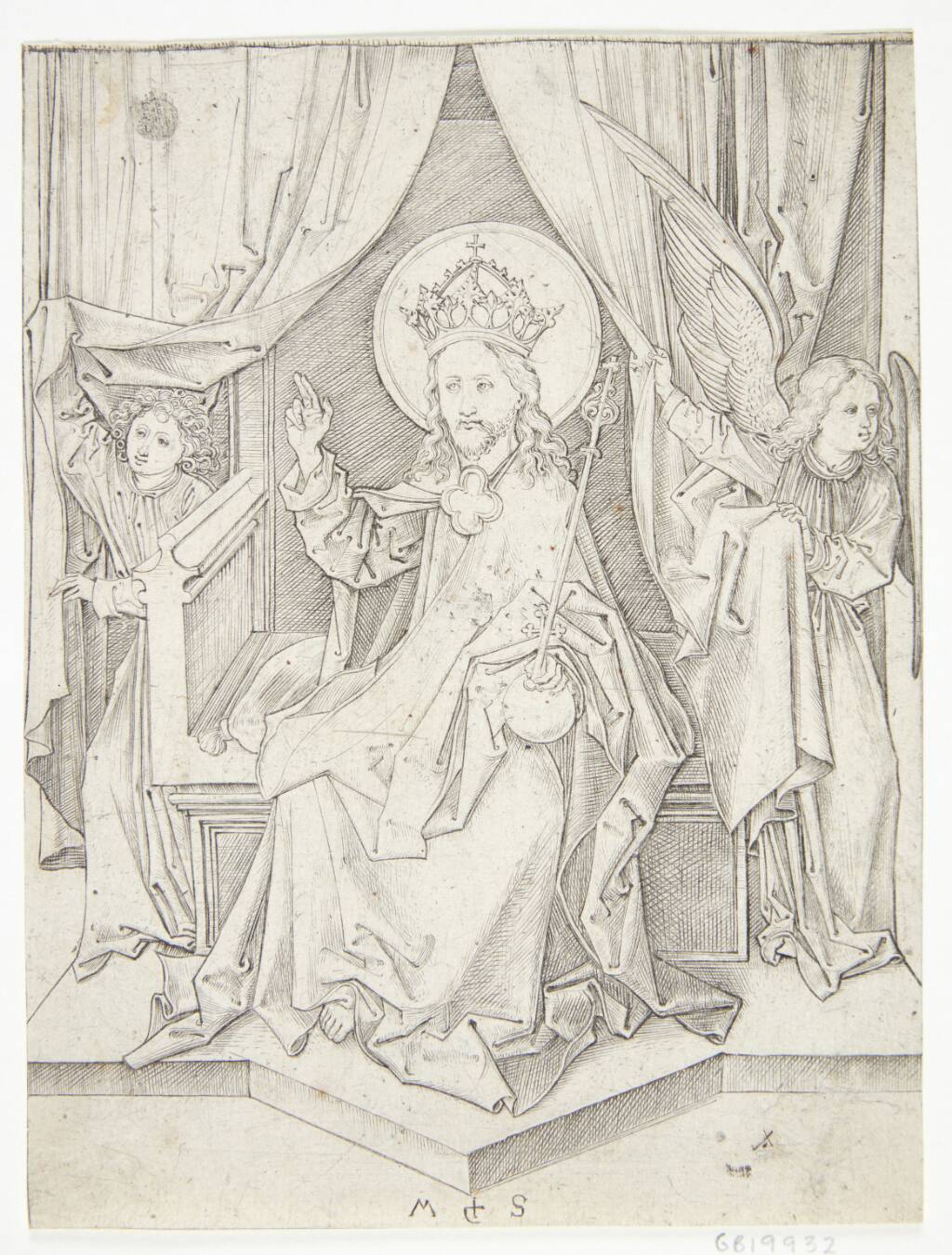 Den tronende Kristus, Martin Schongauer, 1430-1491