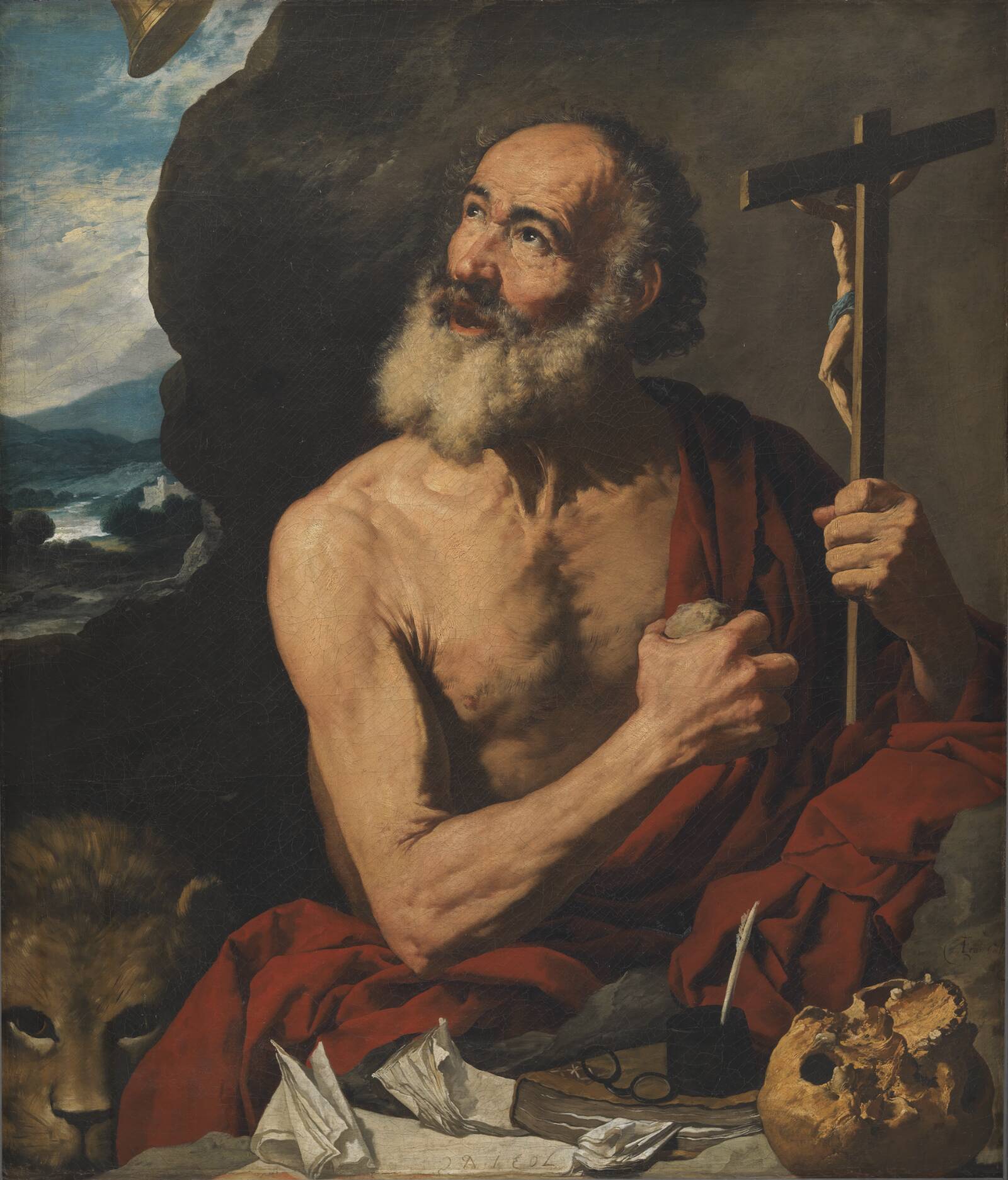 Den Hellige Hieronymus gør bod, Francisco Collantes, 1614-1656