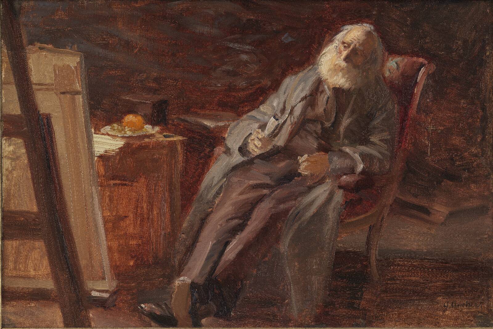 The Painter Vilhelm Kyhn Smoking his Pipe, by Anna Ancher, 1903
