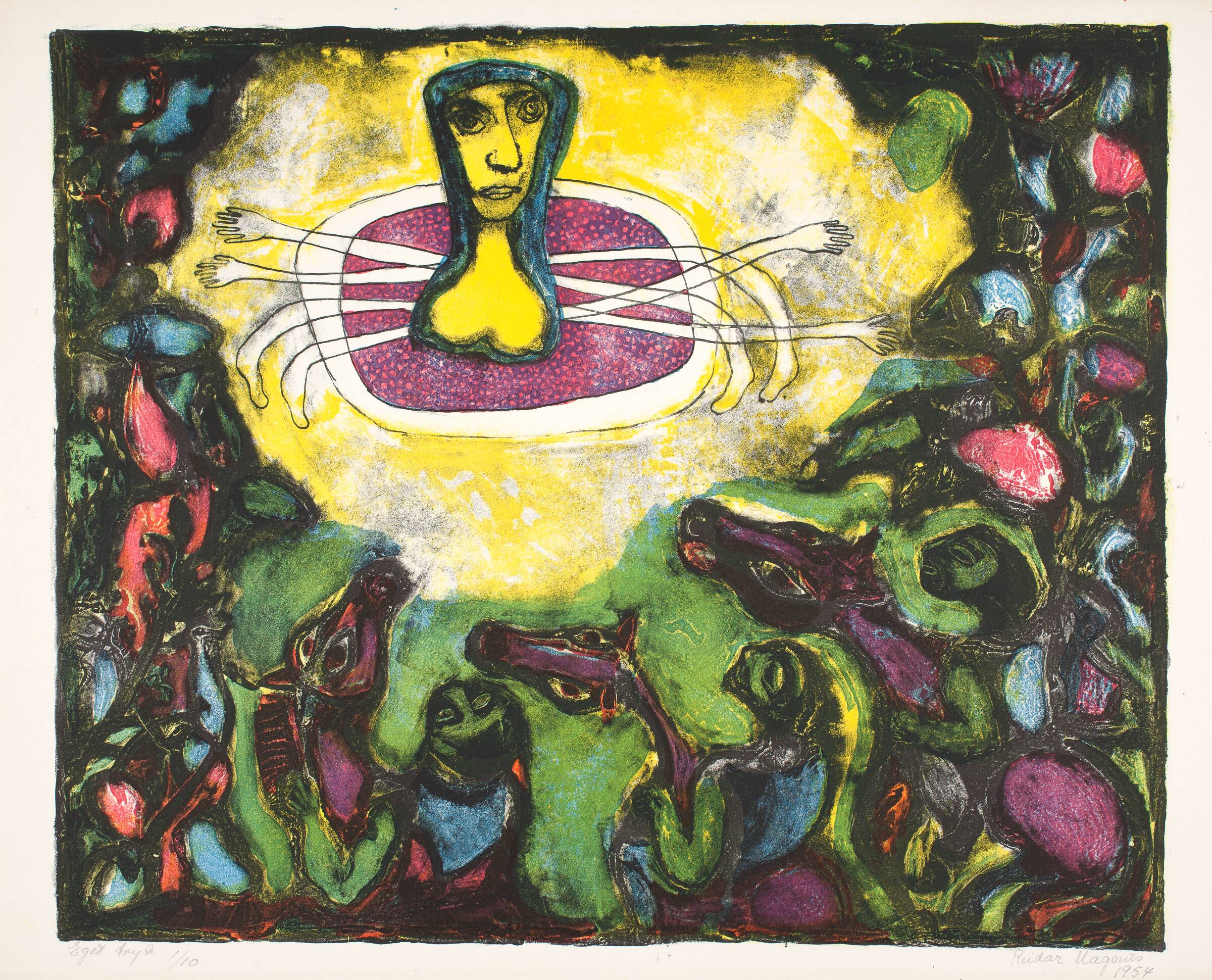 Myten om månegudinden. Et digt af Garcia Lorca, Reidar Magnus, 1954