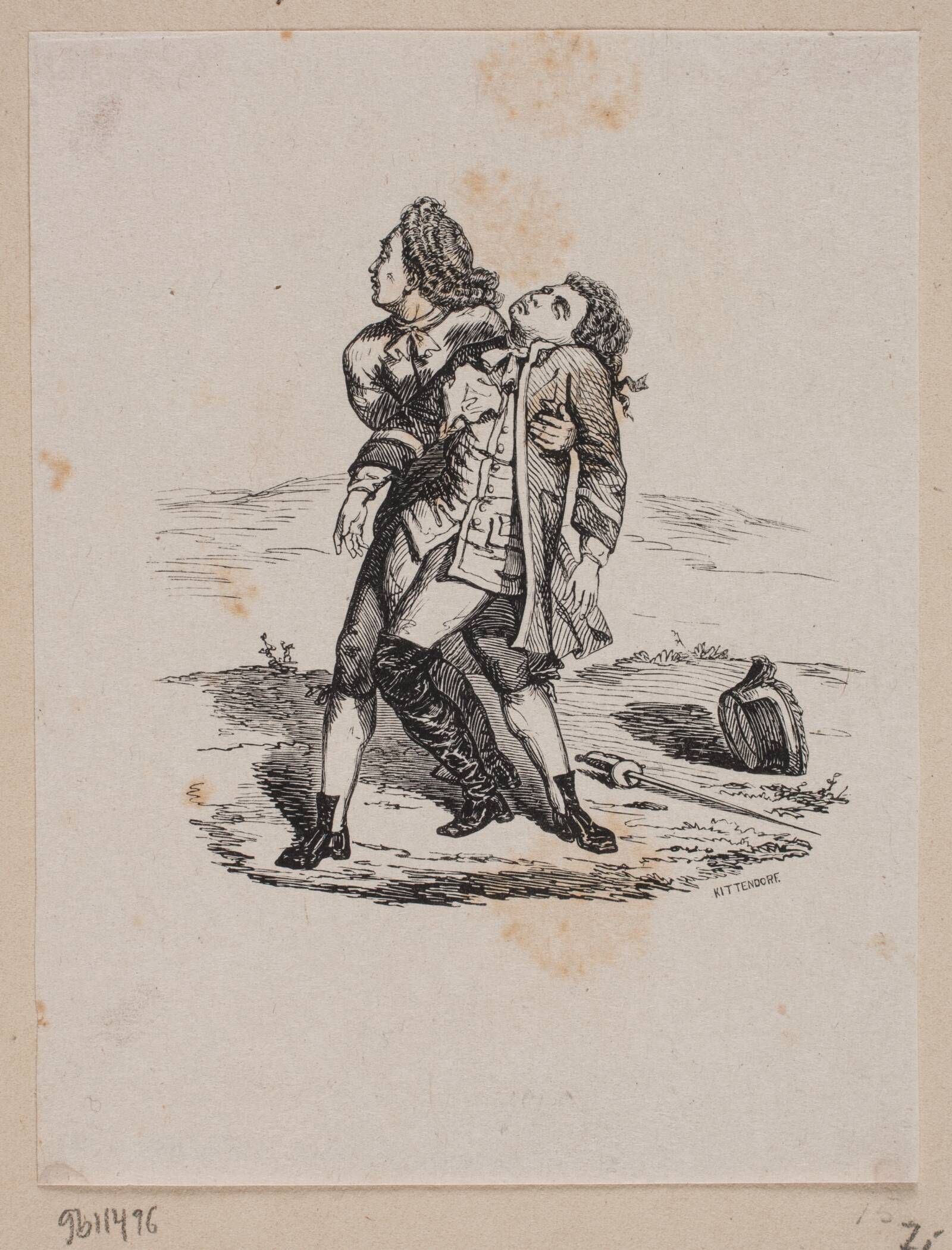 En duel, Axel Theodor Kittendorff, 1846