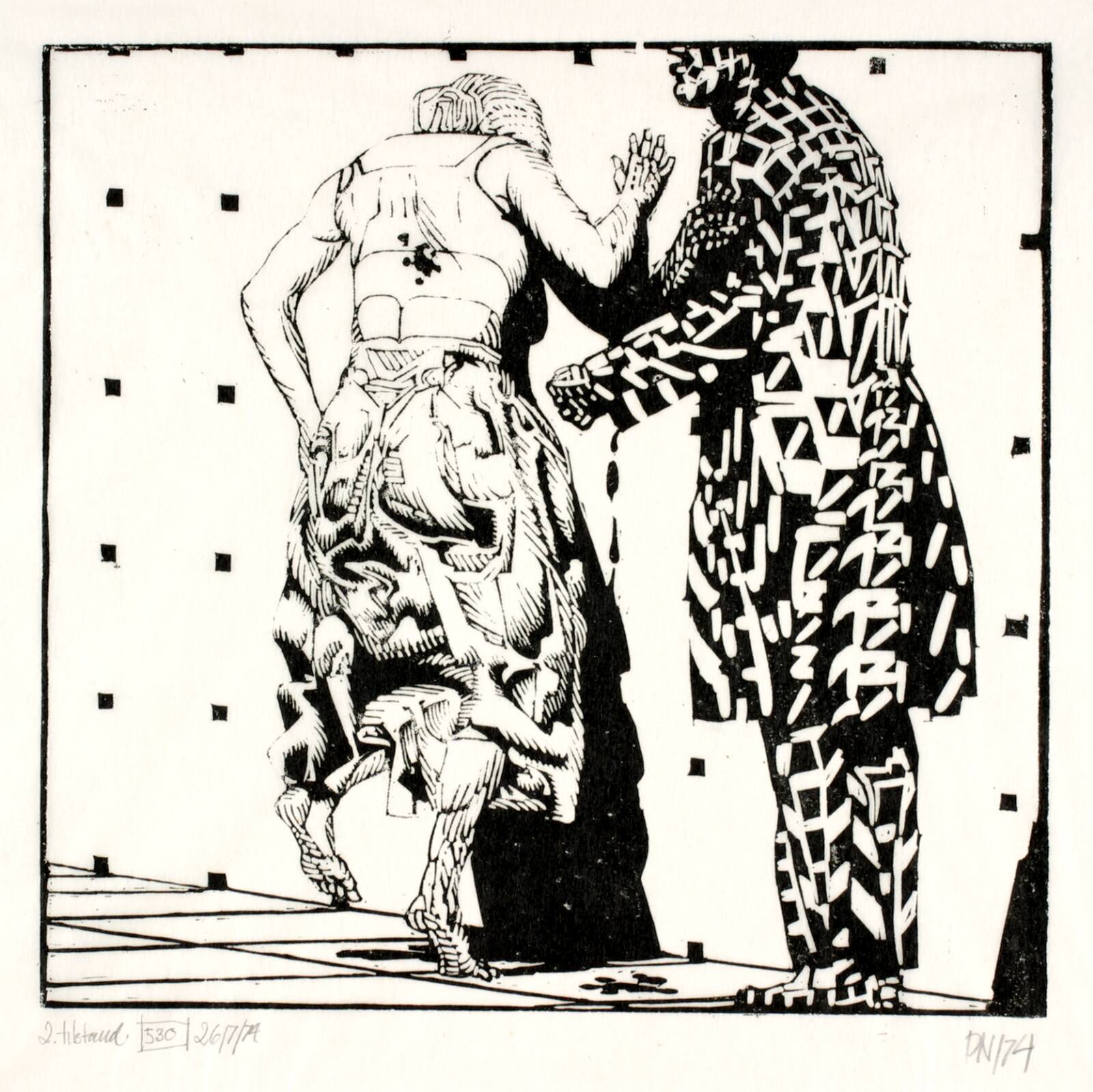 Orfeus og Eurydike III, Palle Nielsen, 1974