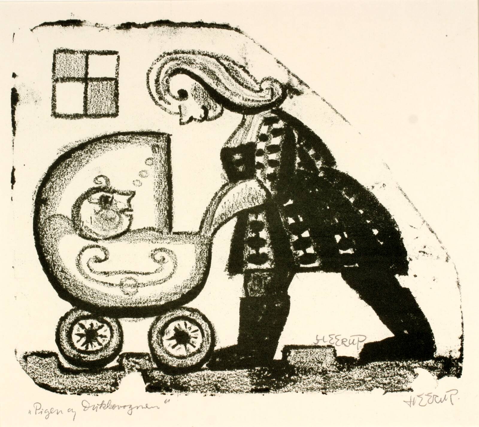 Pigen og Dukkevognen, Henry Heerup, 1950