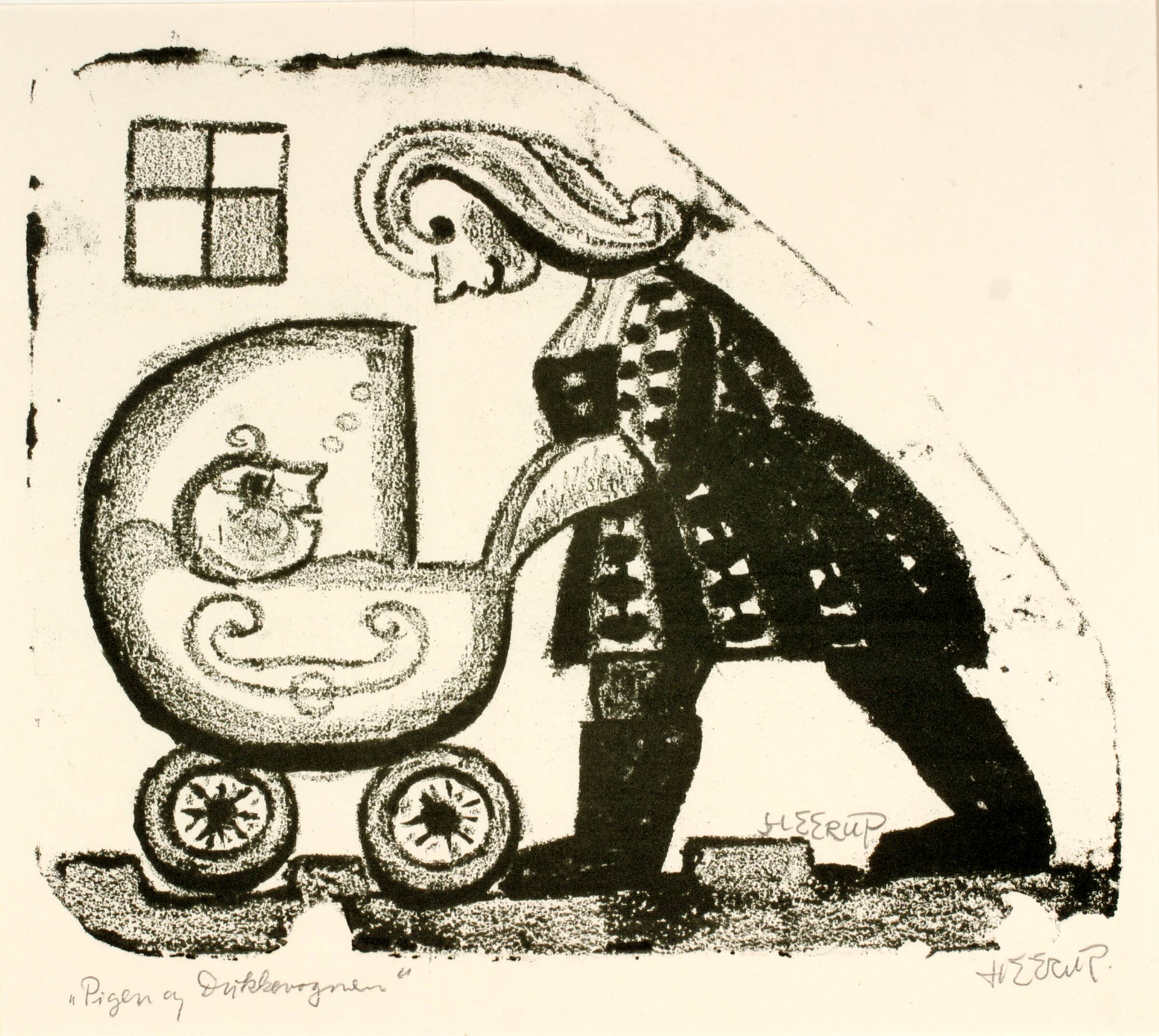 Pigen og Dukkevognen, Henry Heerup, 1950