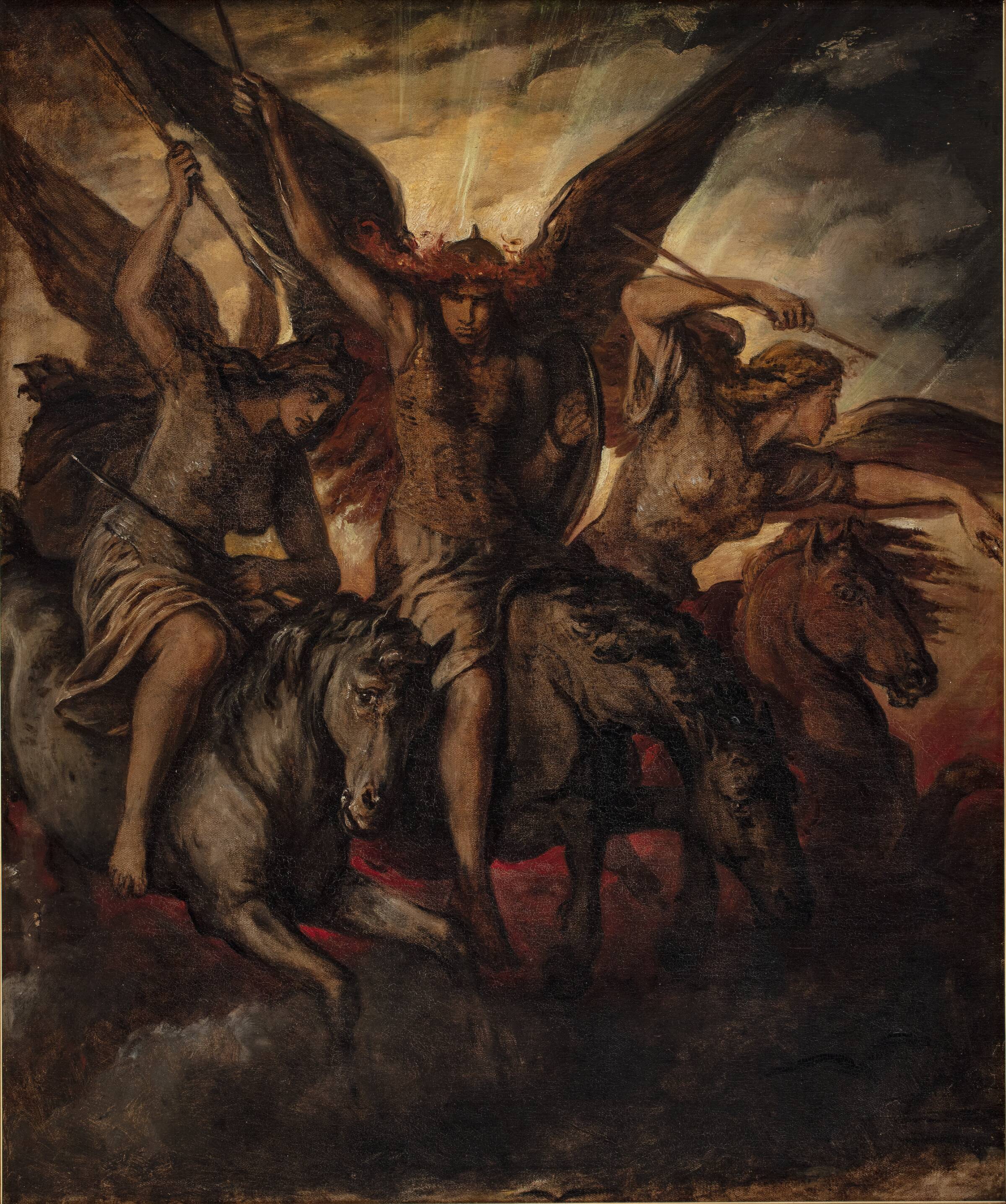 Valkyrier, Elisabeth Jerichau Baumann, 1871