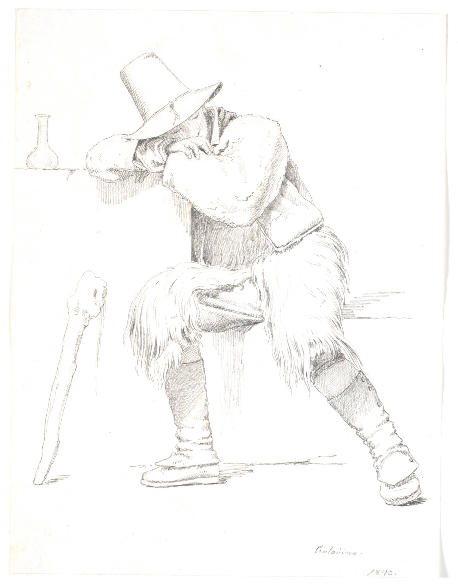 Sovende italiensk bondedreng, Martinus Rørbye, 1840
