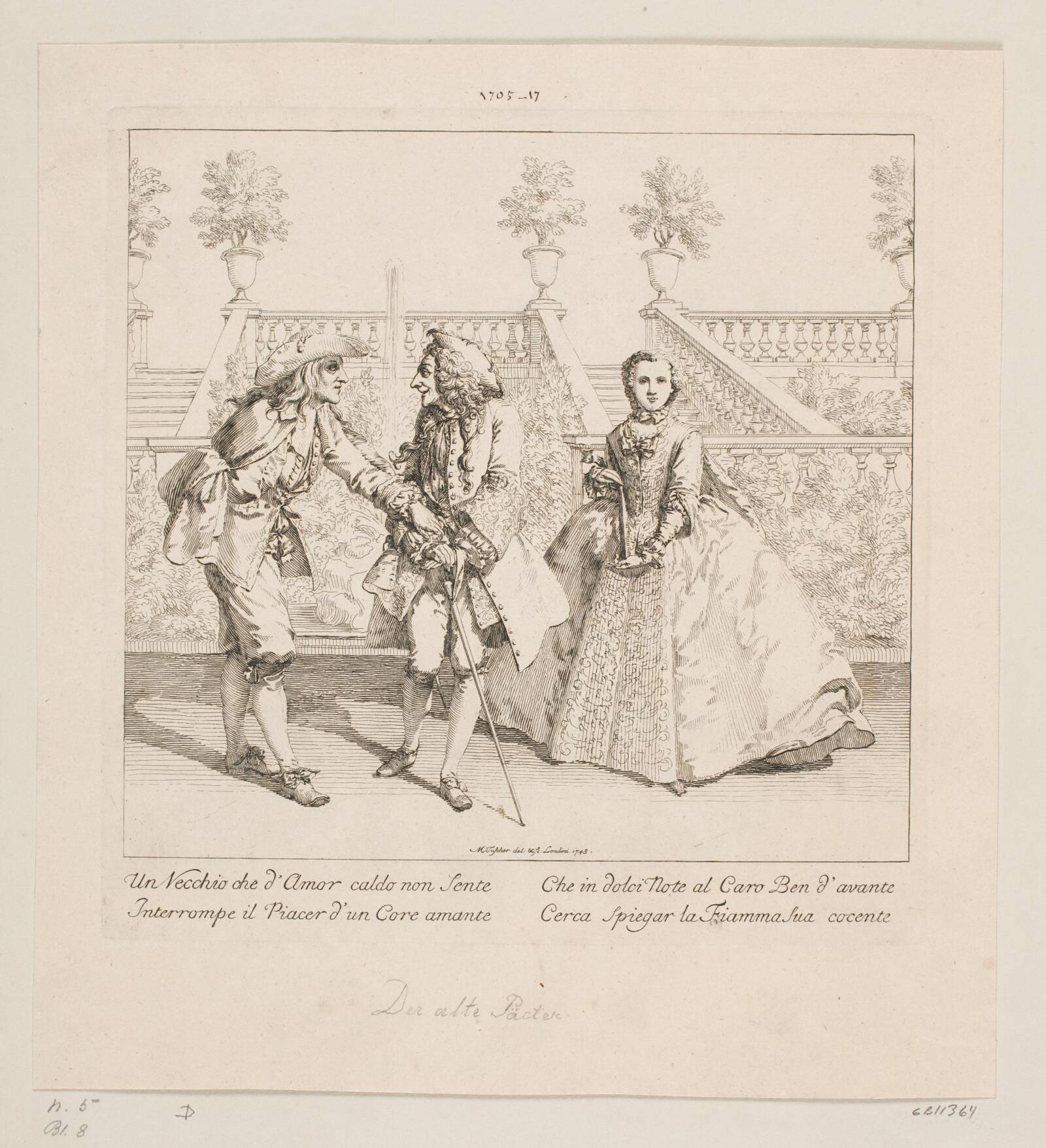 Le vieillard amoureux, Marcus Tuscher, 1743