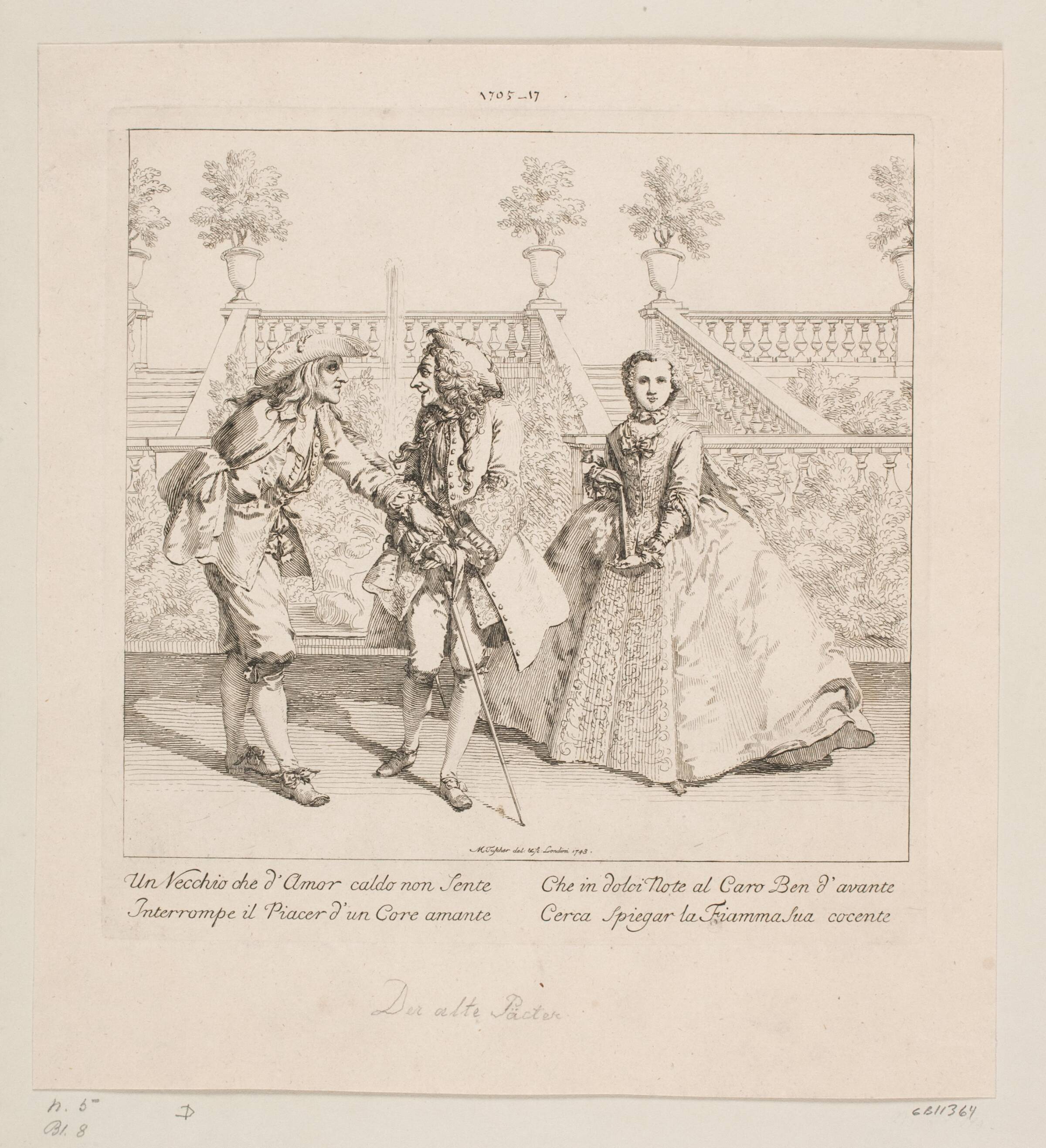 Le vieillard amoureux, Marcus Tuscher, 1743