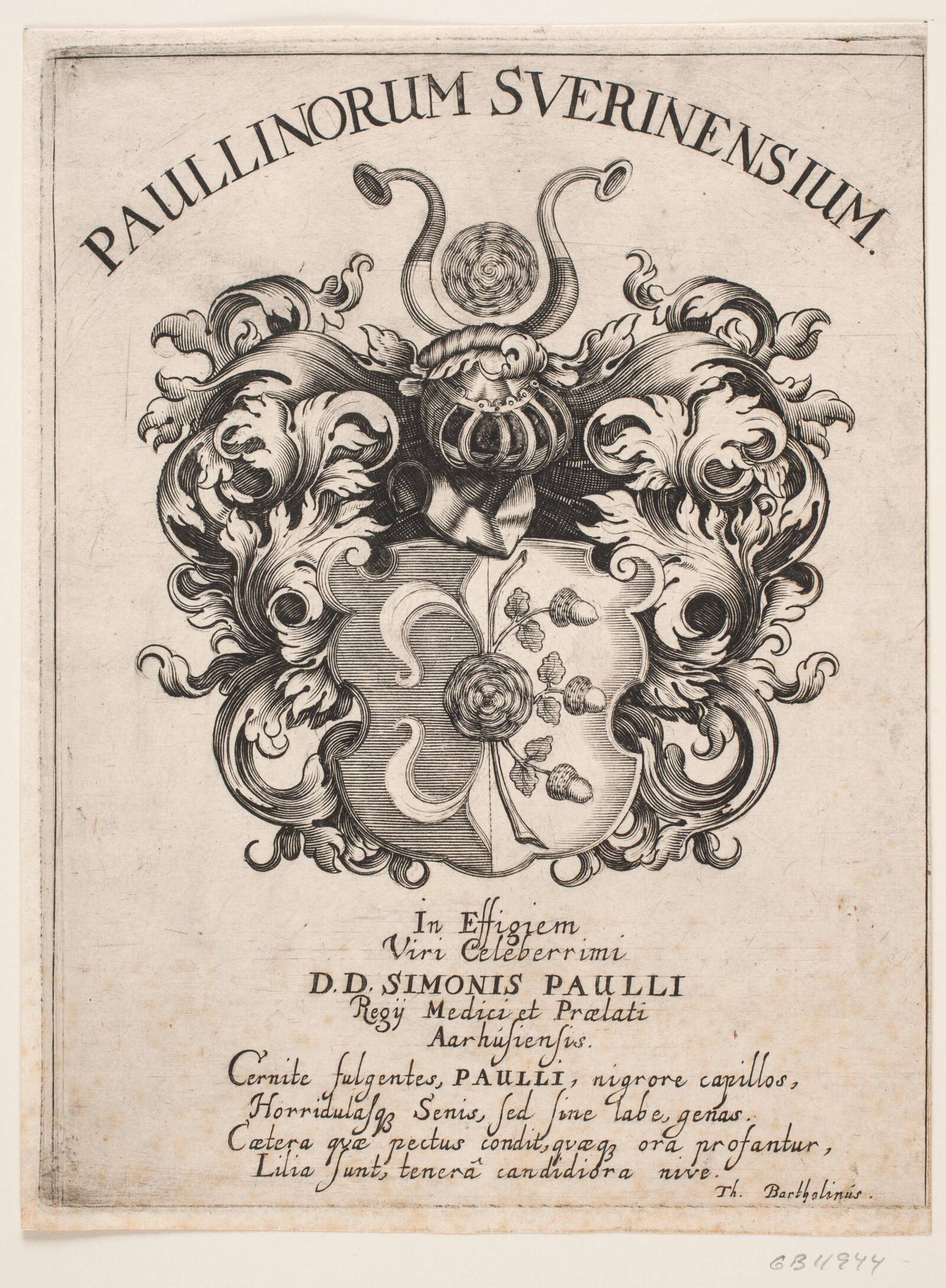 Simon Paullis våben, Albert Haelwegh, 1662