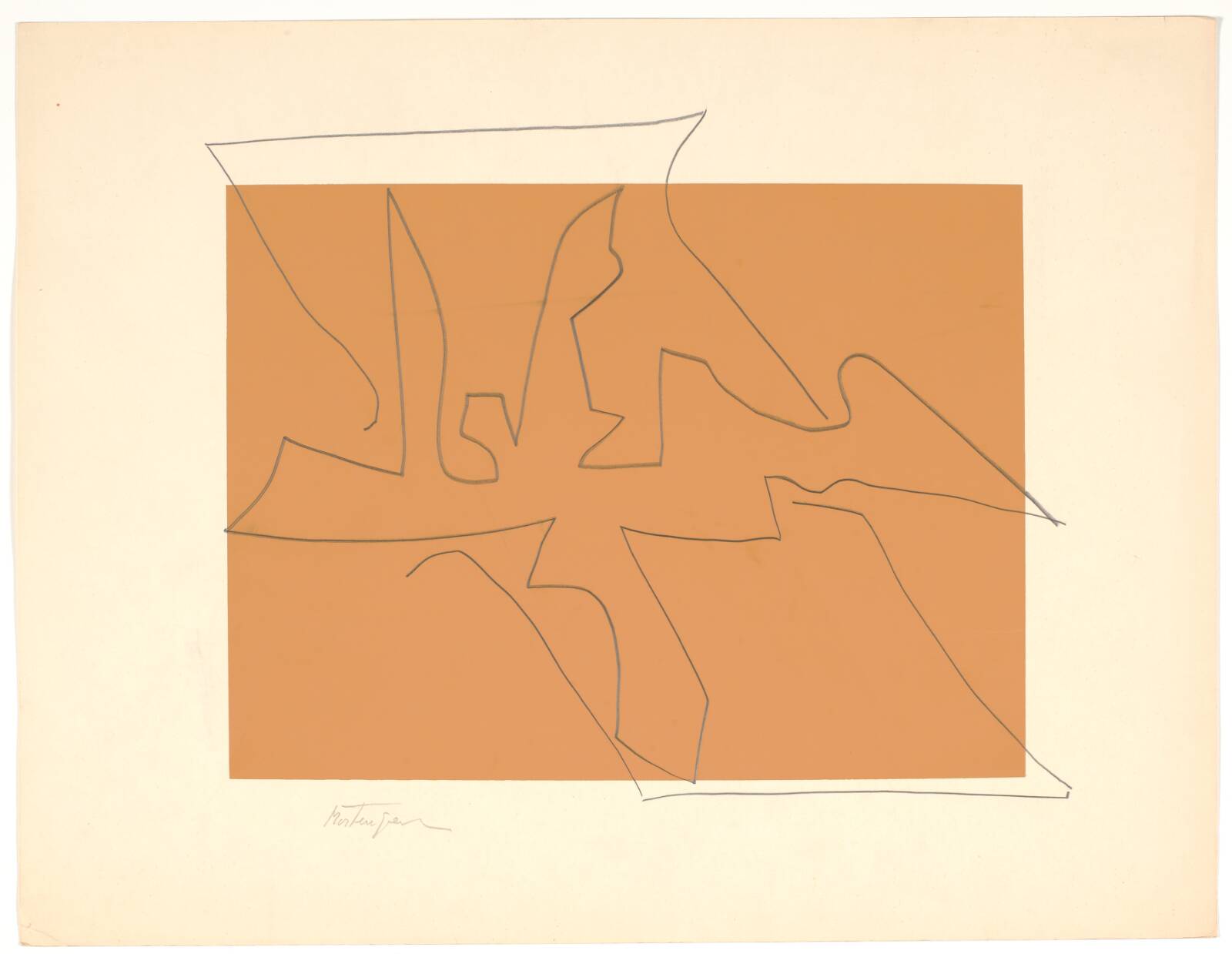 Tegning, Richard Mortensen, 1957-1960