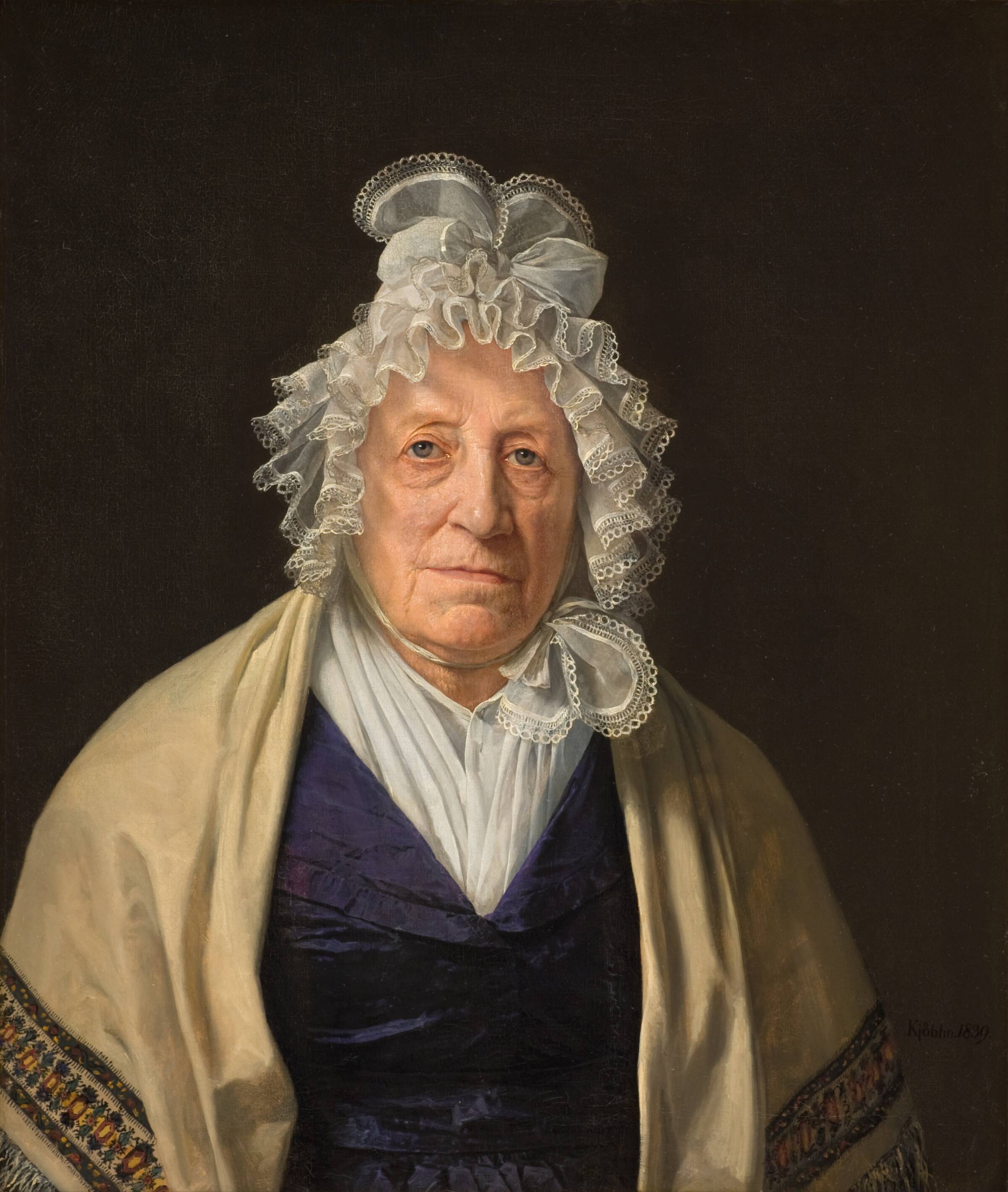 Fru Lindam, f. Goos, enke efter superkargo Lindam i Ostindien, J.V. Gertner, 1839