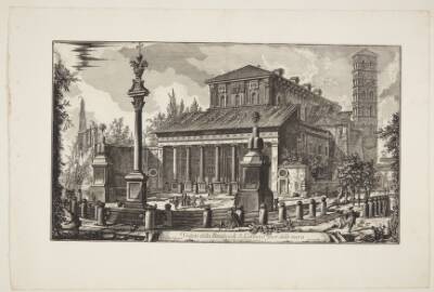 Basilica di Santa Maria Maggiore's facade med obelisken på Piazza dell' Esquilino i forgrunden