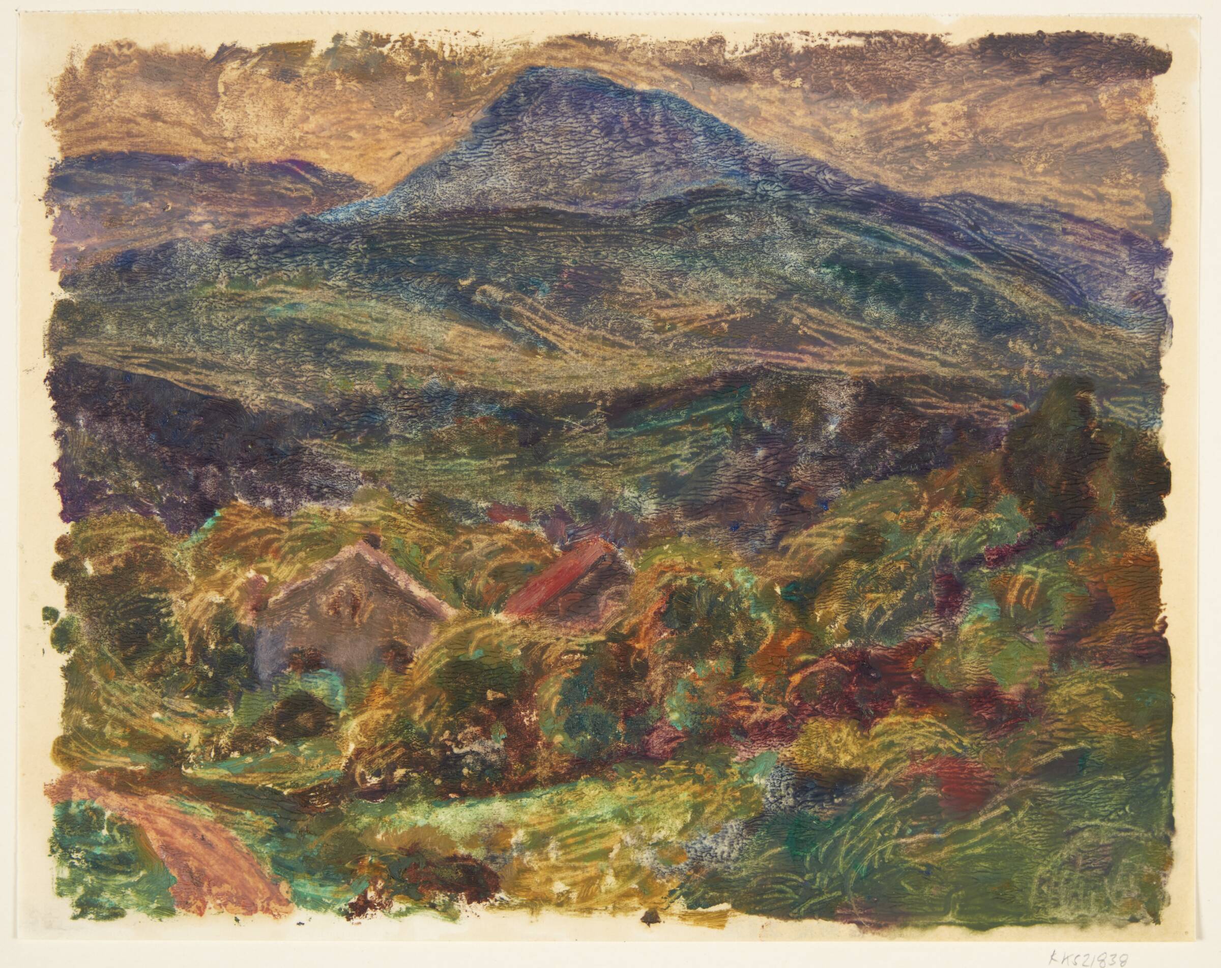 Landskab fra Setesdalen i Norge, Ellen Fischer, 1955