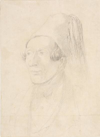 Portræt af H.C. Andersen med fez
