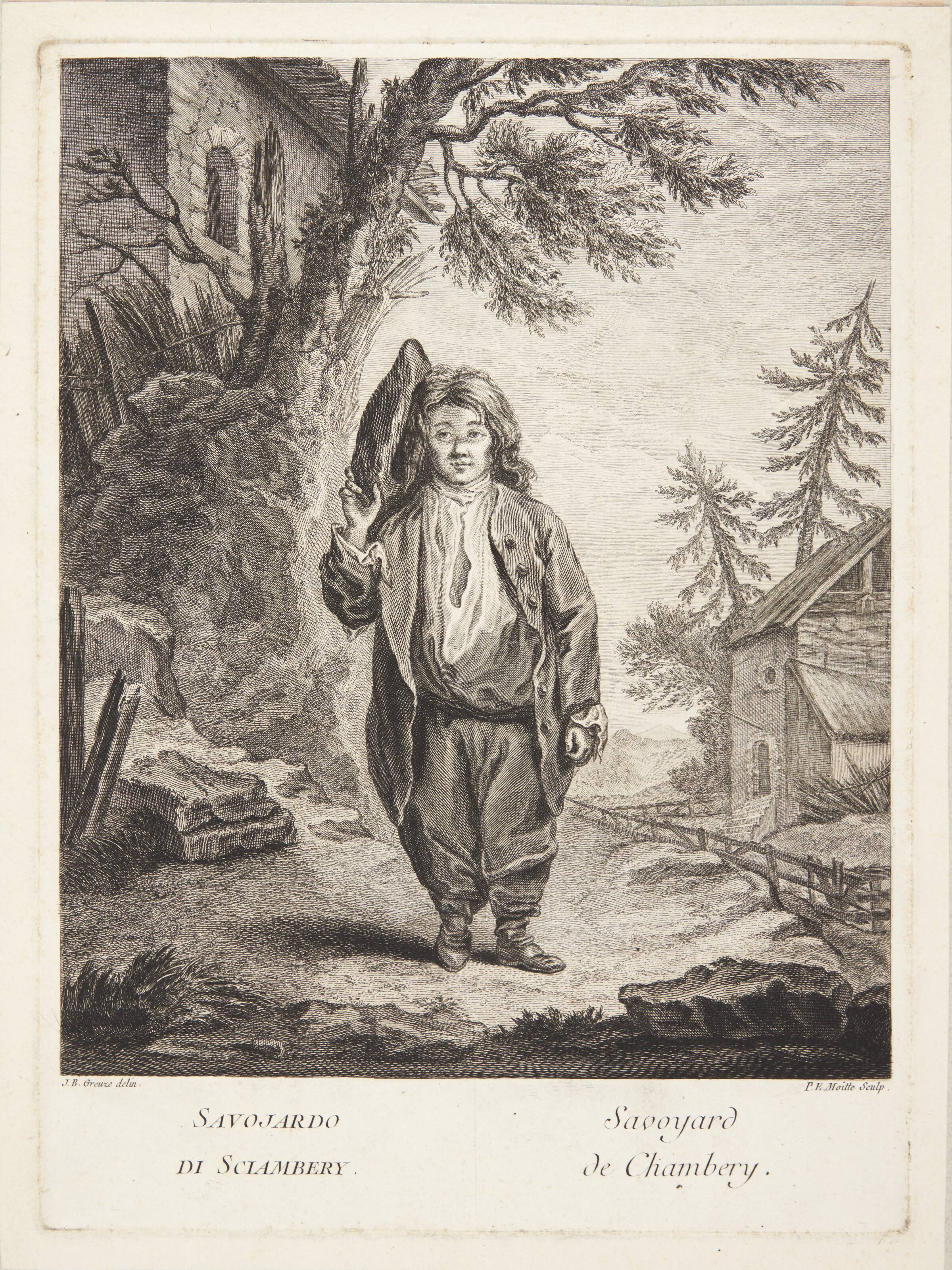 Bondedreng fra Savoyen (Savoyard de Chambery), Pierre Etienne Moitte, 1760-1769