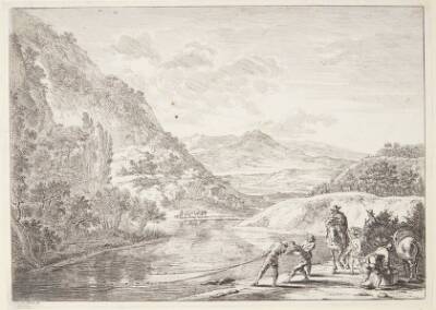 Fiskere ved Tiberen nær Monte Soratte
