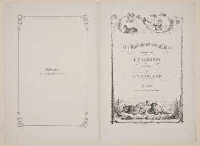 Titel- og slutblad til H. V. Kaalunds, "Et halvhundrede fabler"
