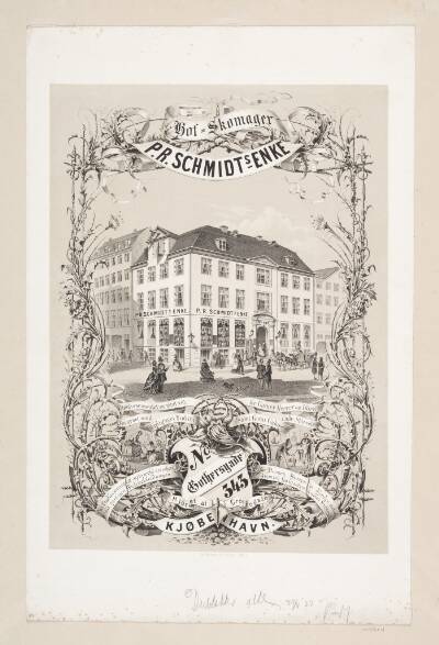 Hofskomager P.R. Schmidts Enke, reklameplakat