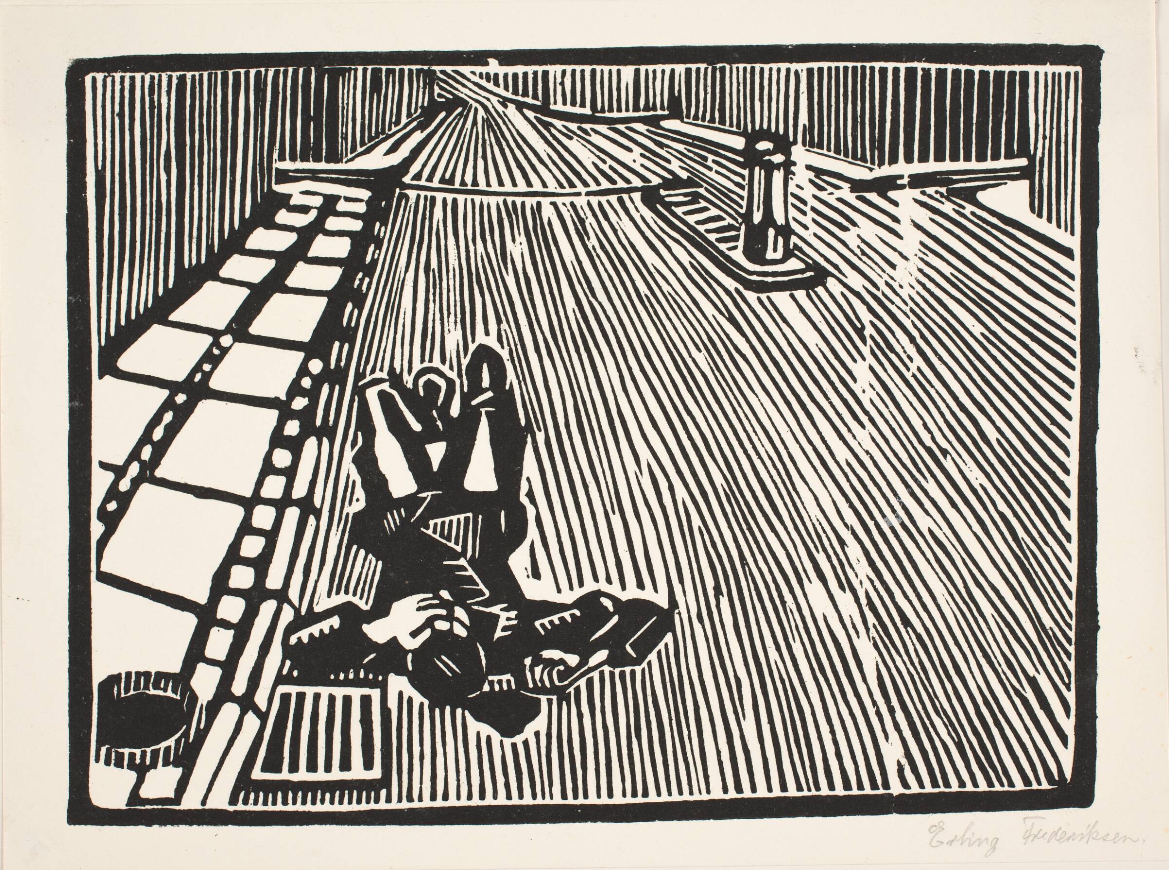 "Falden på gaden", Erling Frederiksen, 1945