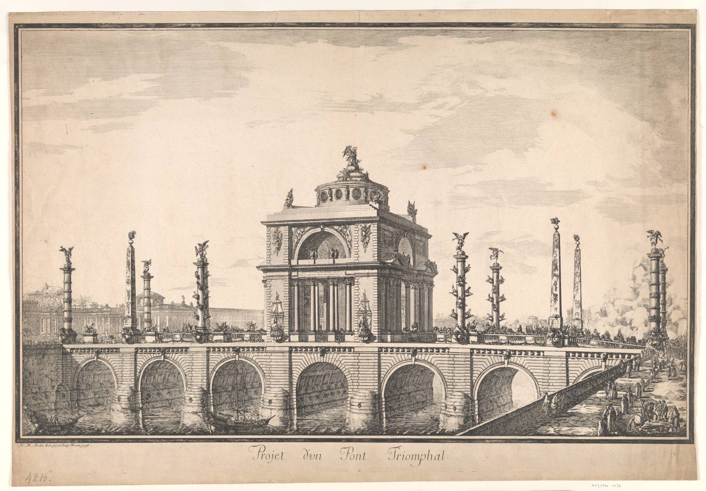 Projet d´vn Pont Triumphal, Nicolas-Henri Jardin, 1798