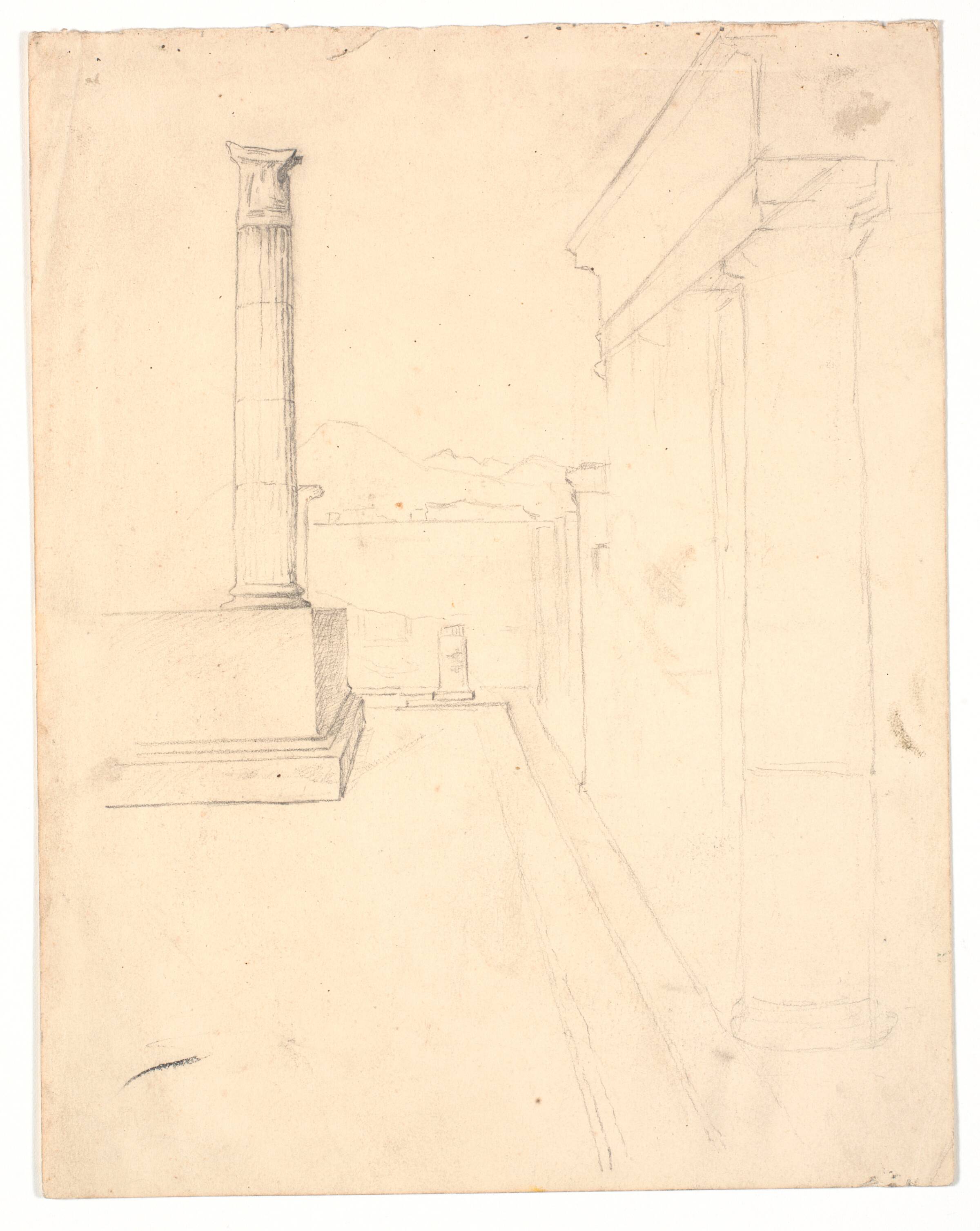 Søjle foran Apollotemplet i Pompejii, L.A. Ring, 1893-1895