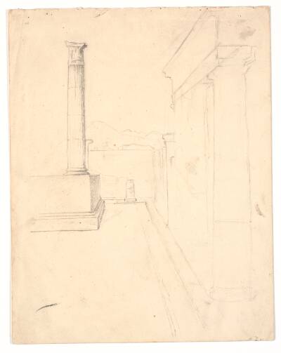 Søjle foran Apollotemplet i Pompejii