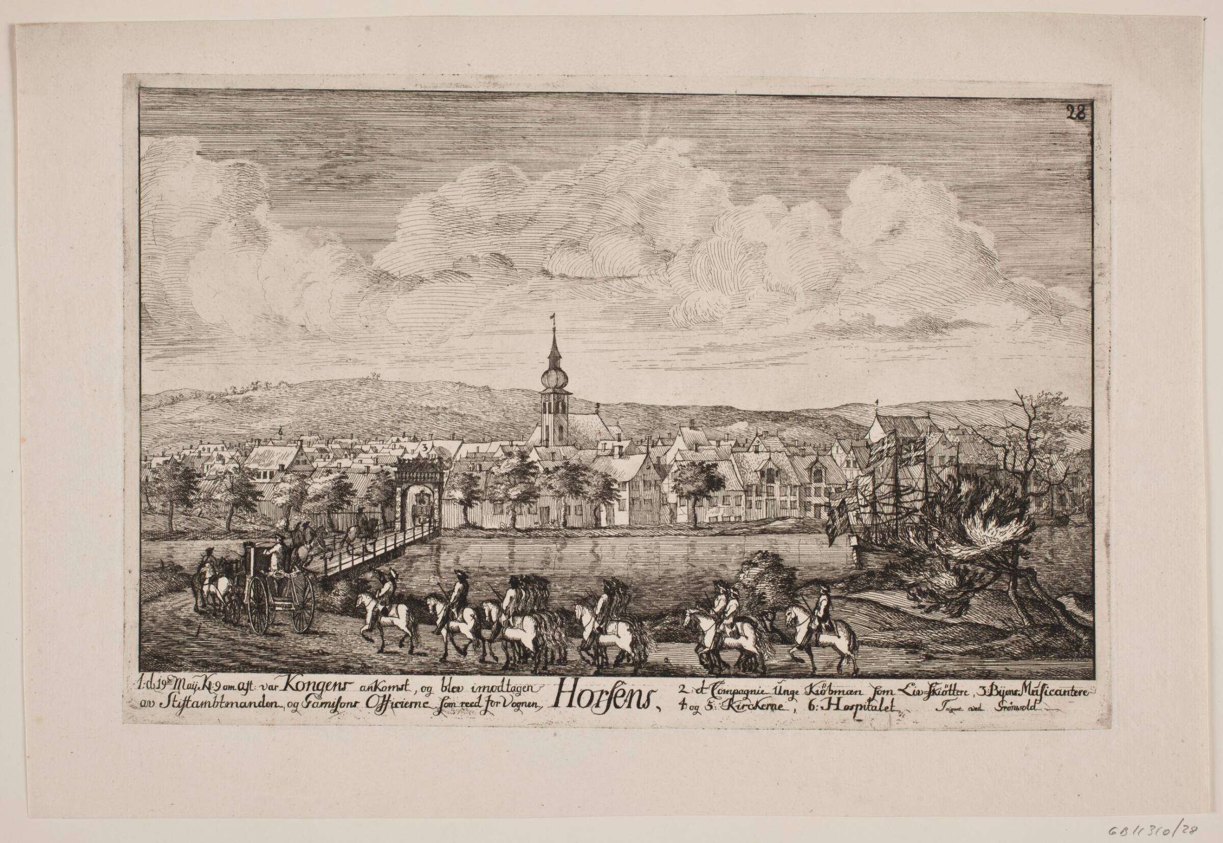 Frederik V's indtog i Horsens, Poul Isac Grønvold, 1749