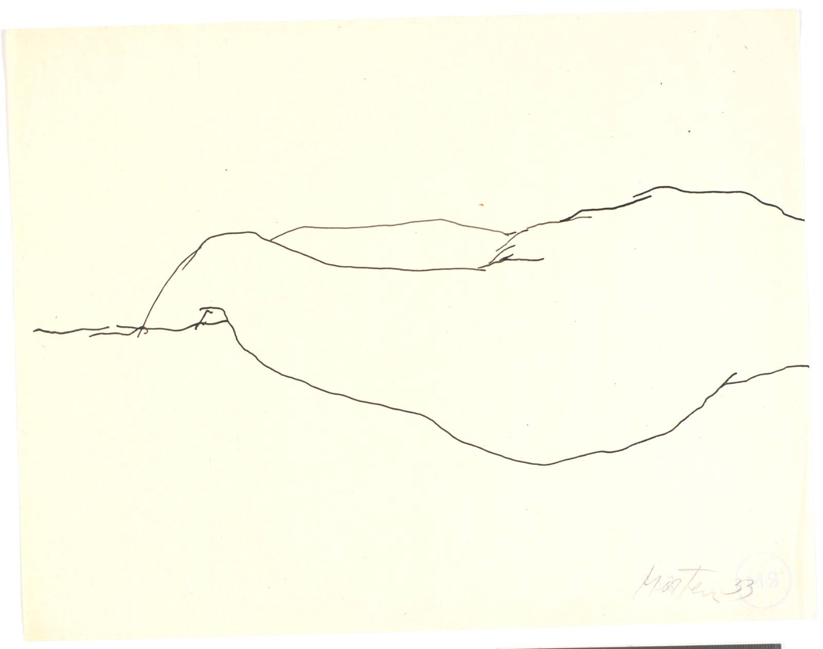 Liggende kvindelig figuration, Richard Mortensen, 1933-1935