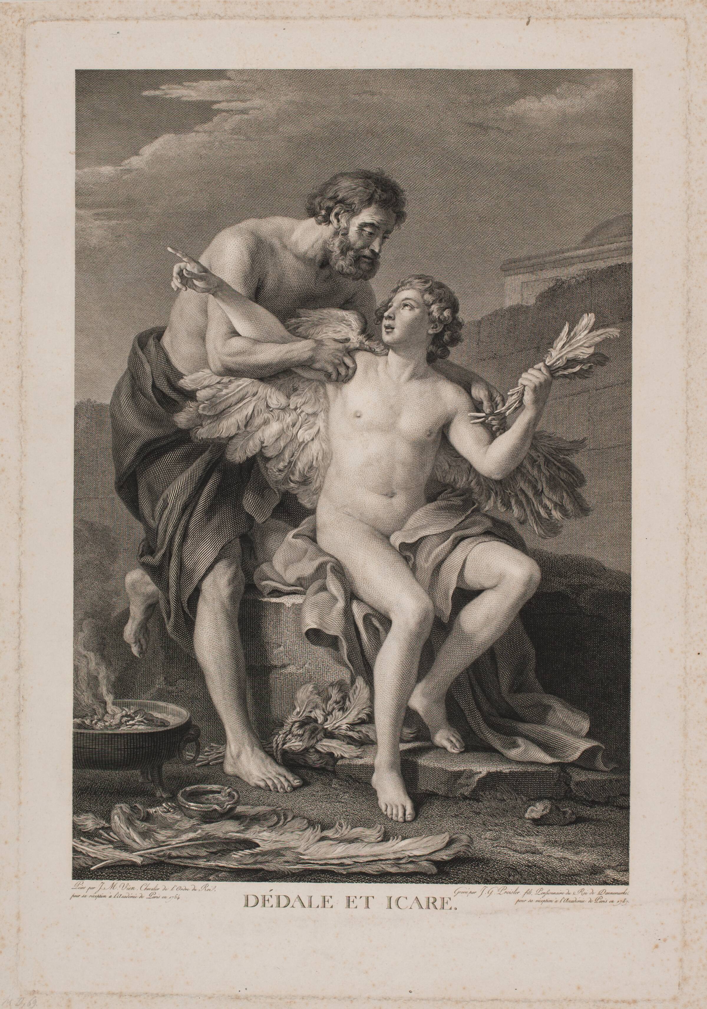 Dédale et Icare, J.G. Preisler, 1787