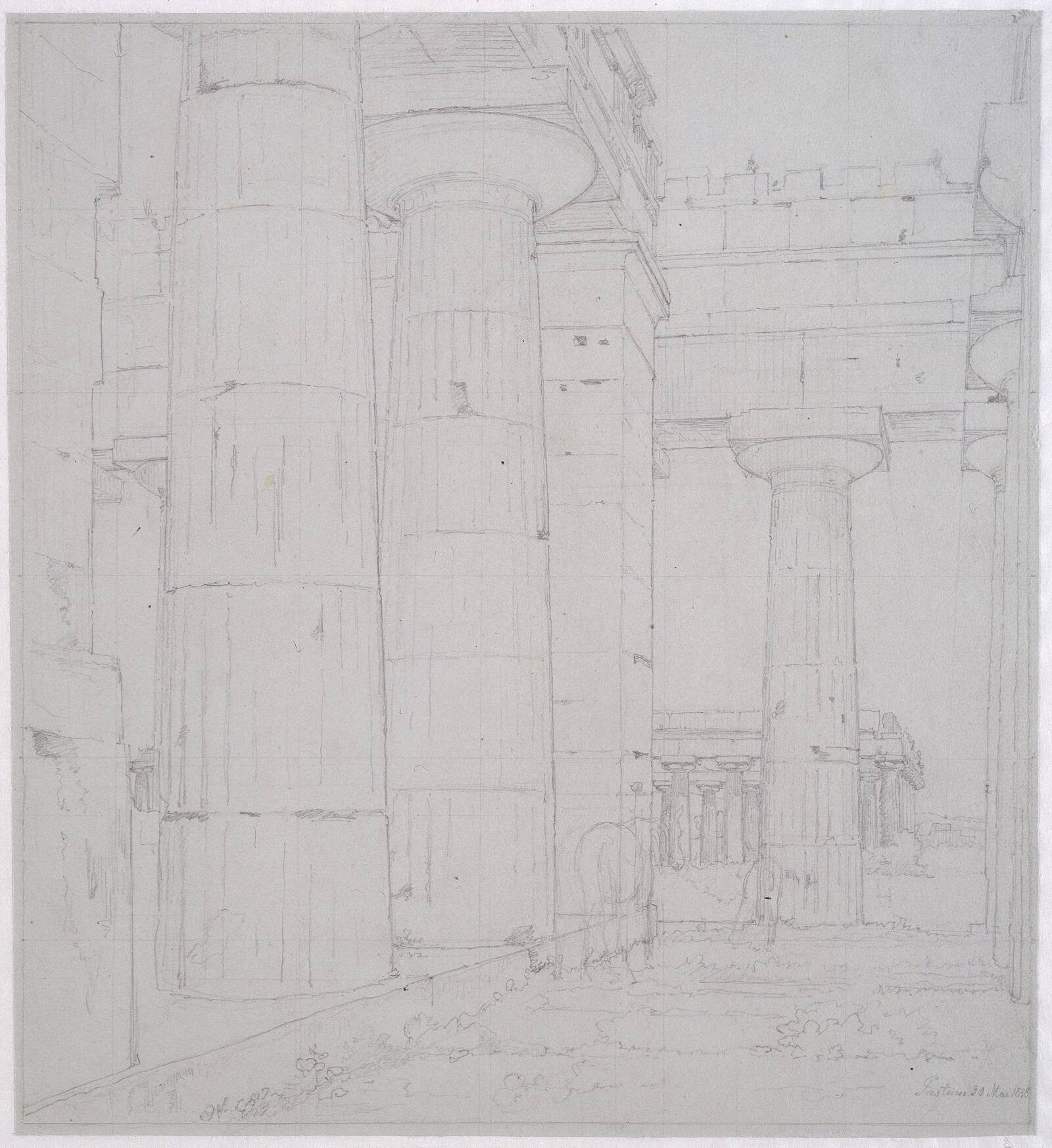 Templerne i Pæstum, Jørgen Roed, 1838