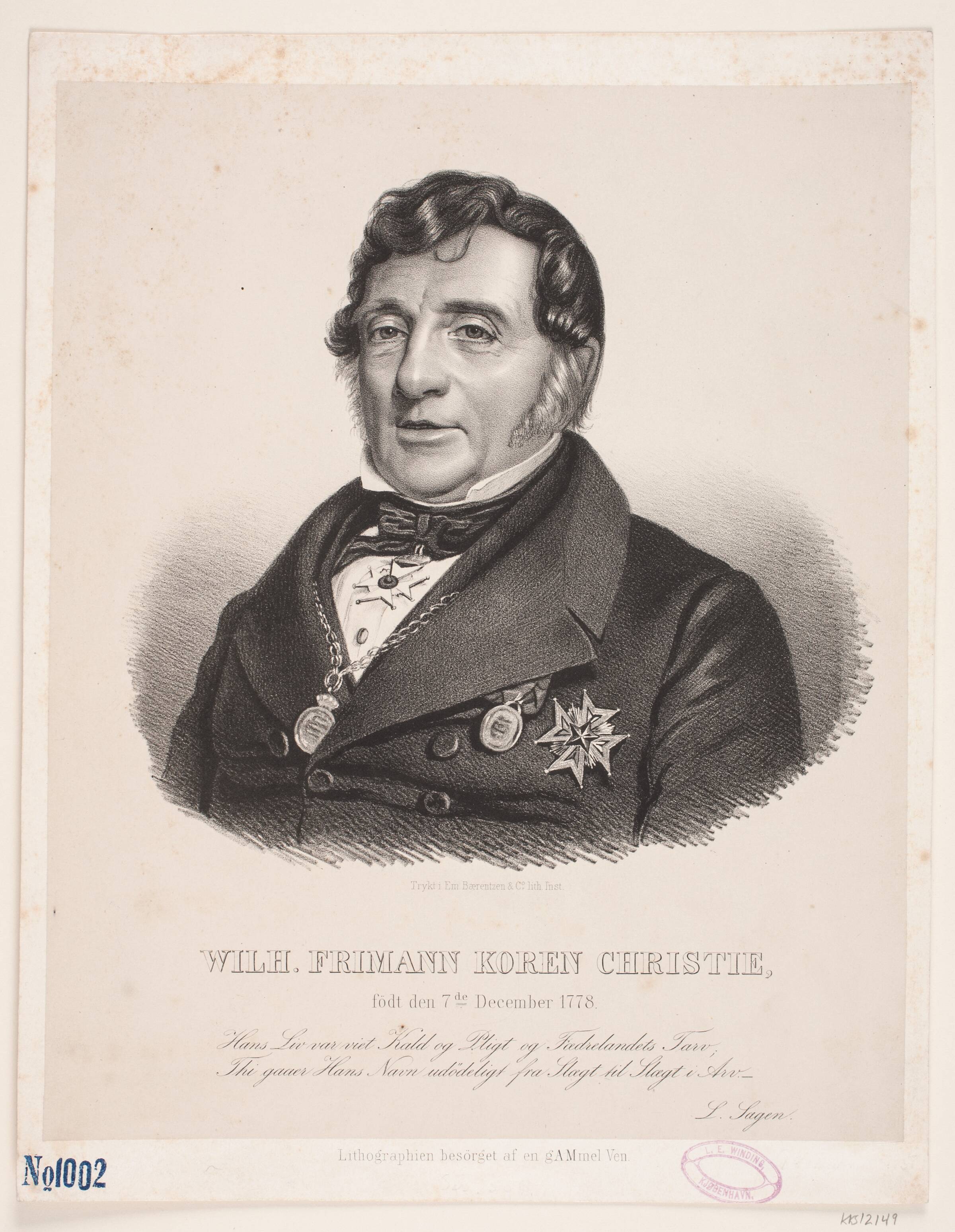 W.T.K. Christie, Peter Henrik Gemzøe, 1858