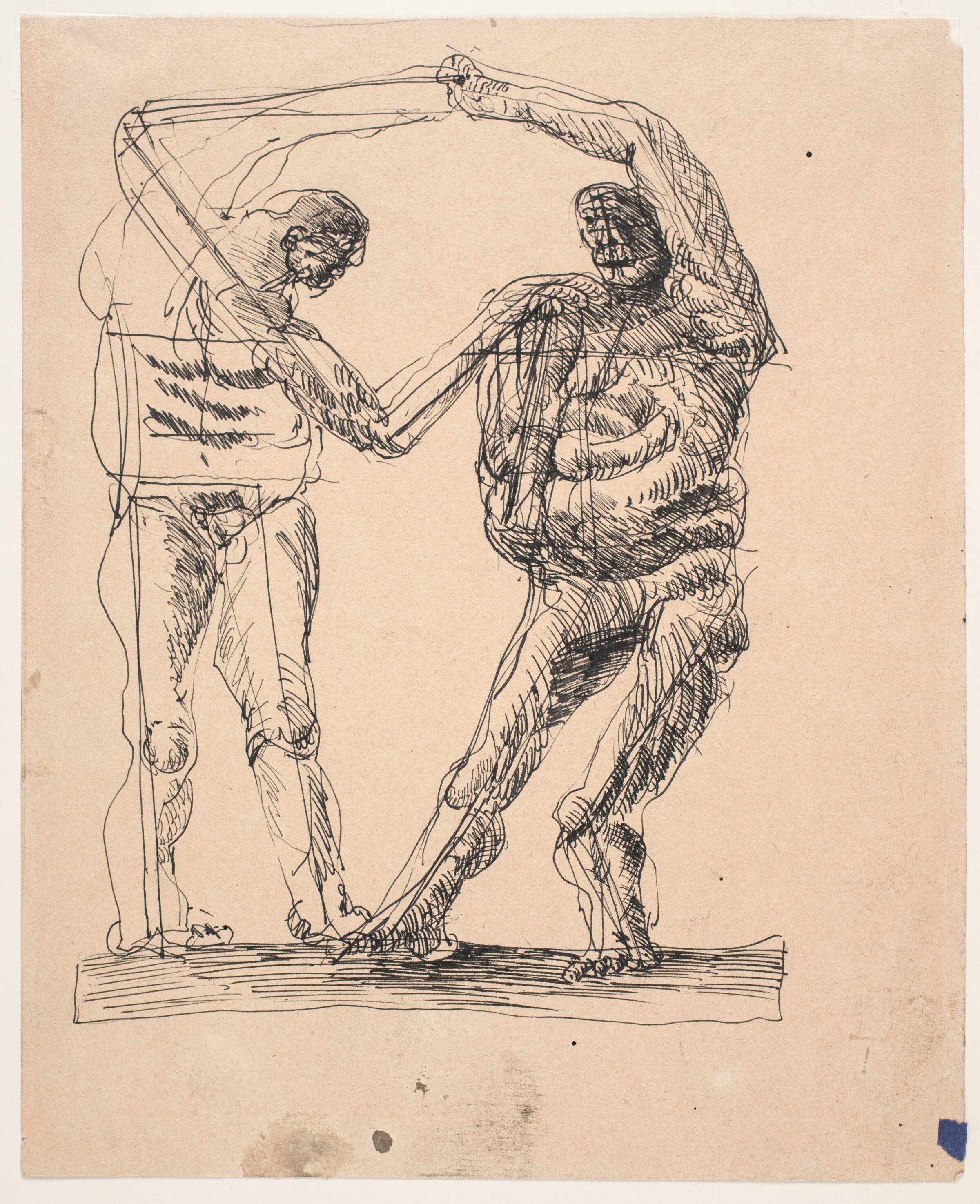Gruppe med to dansende figurer, Svend Wiig Hansen, 1957